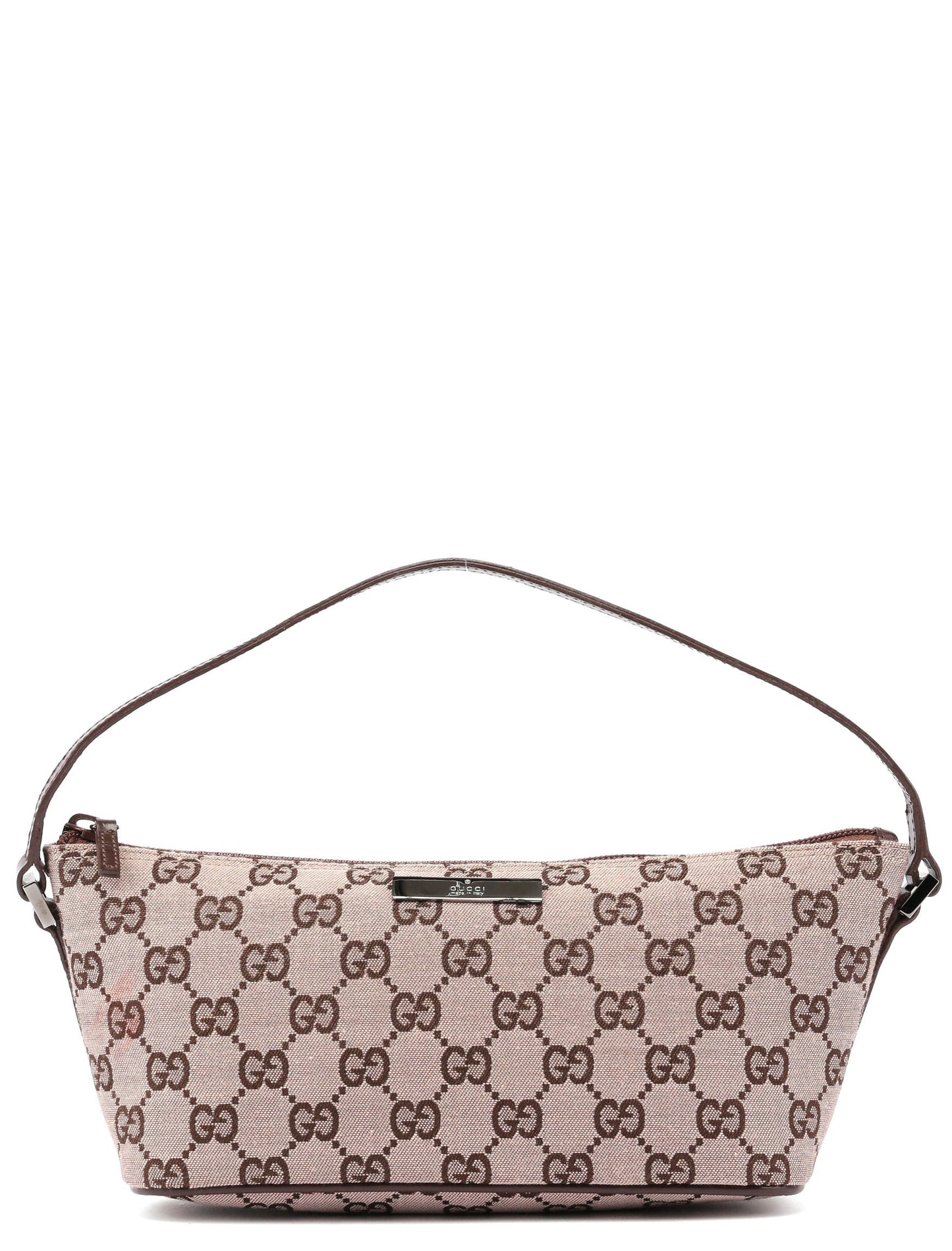 Beige Brown GG Boat Pochette