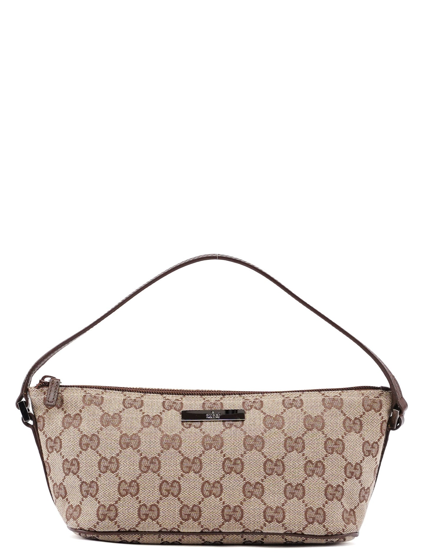 Beige Brown GG Boat Pochette