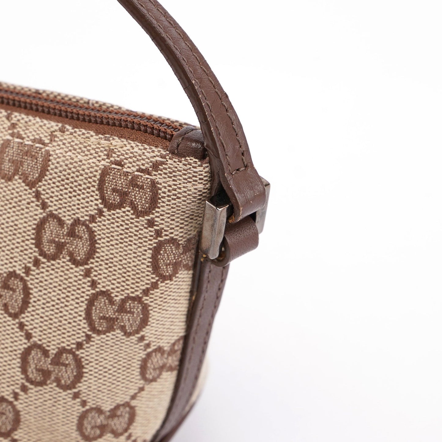 Beige Brown GG Boat Pochette