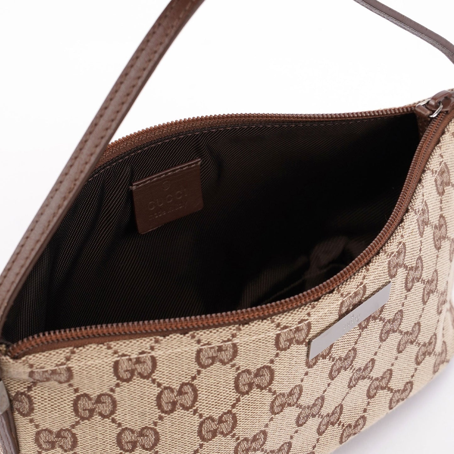 Beige Brown GG Boat Pochette