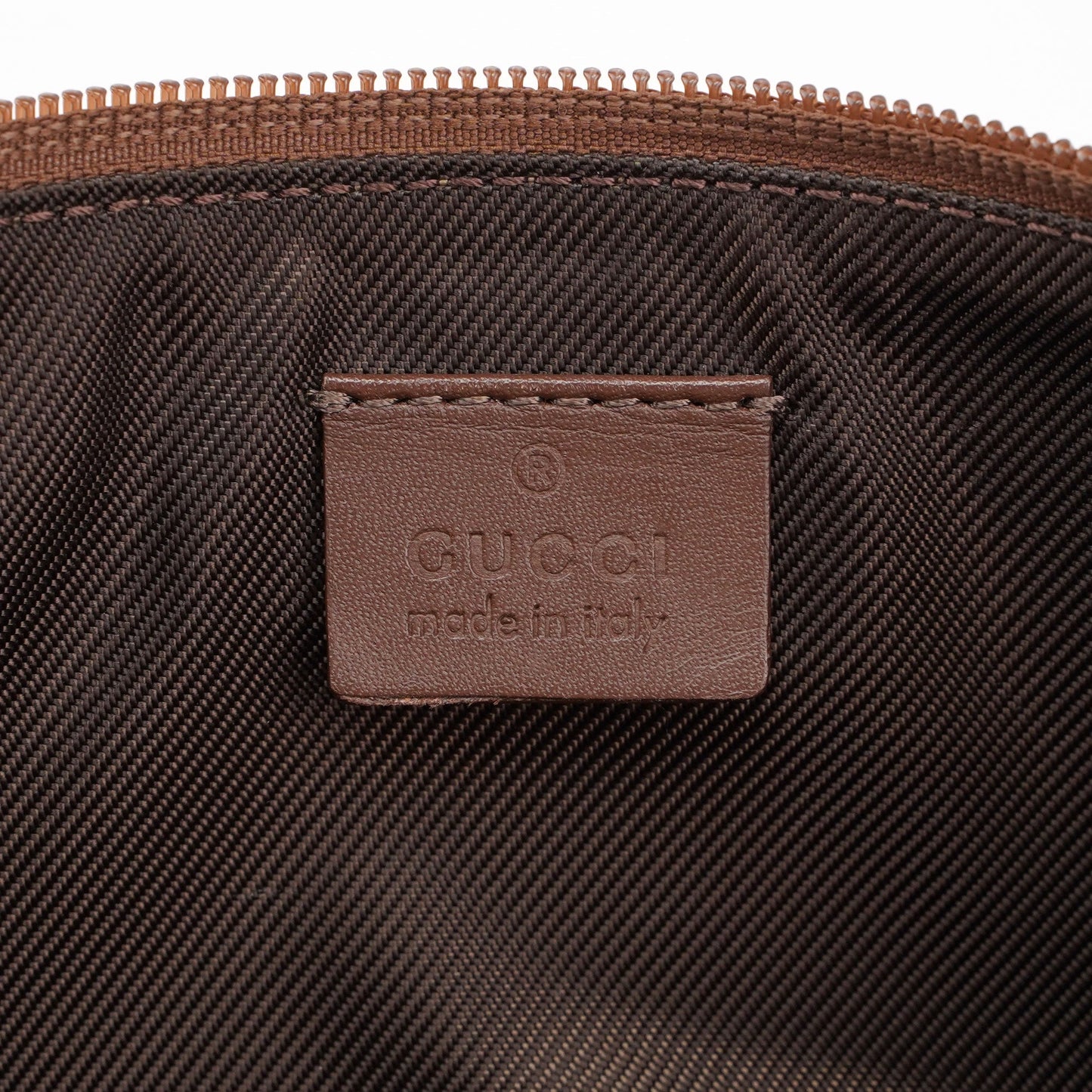 Beige Brown GG Boat Pochette