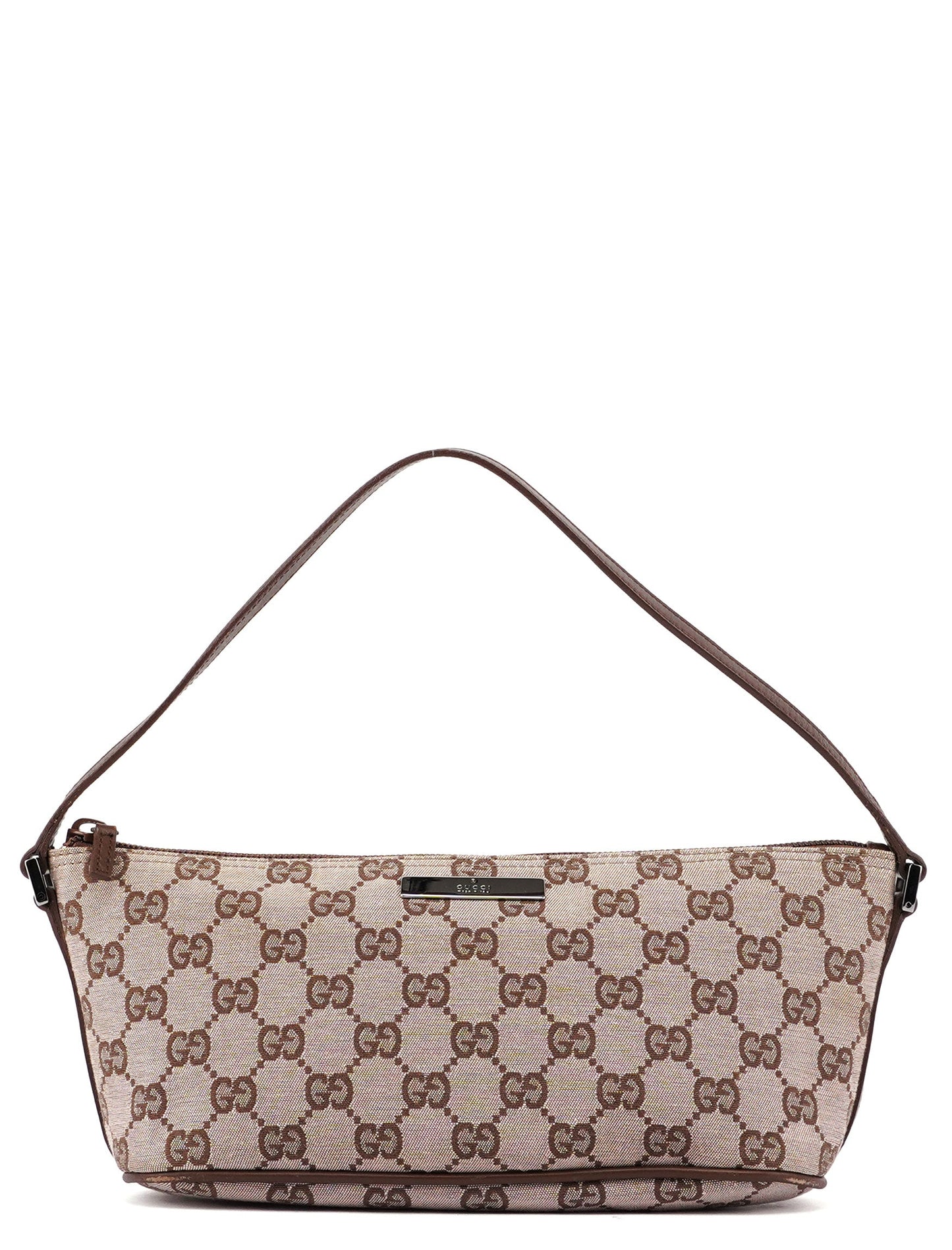 Beige Brown GG Boat Pochette