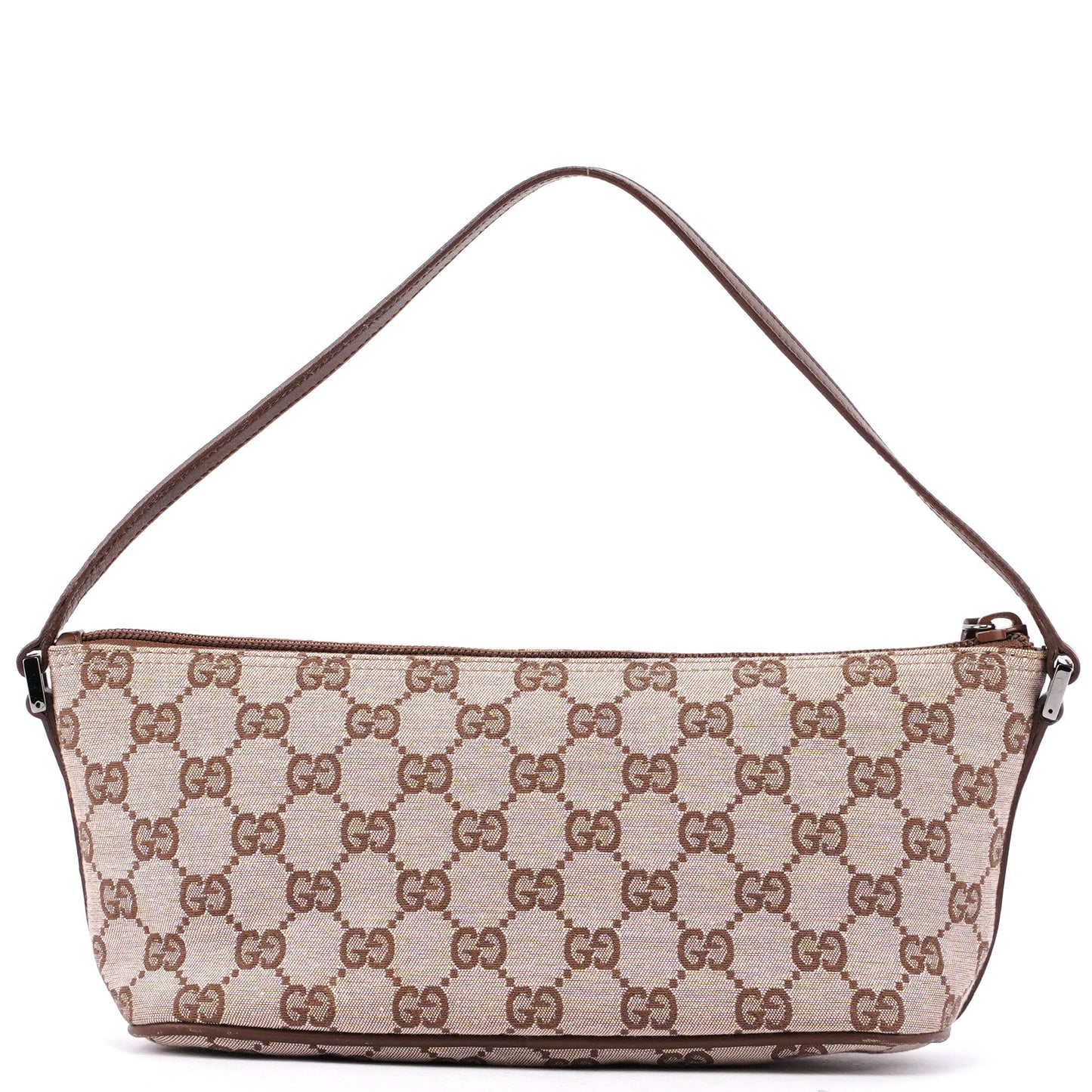 Beige Brown GG Boat Pochette