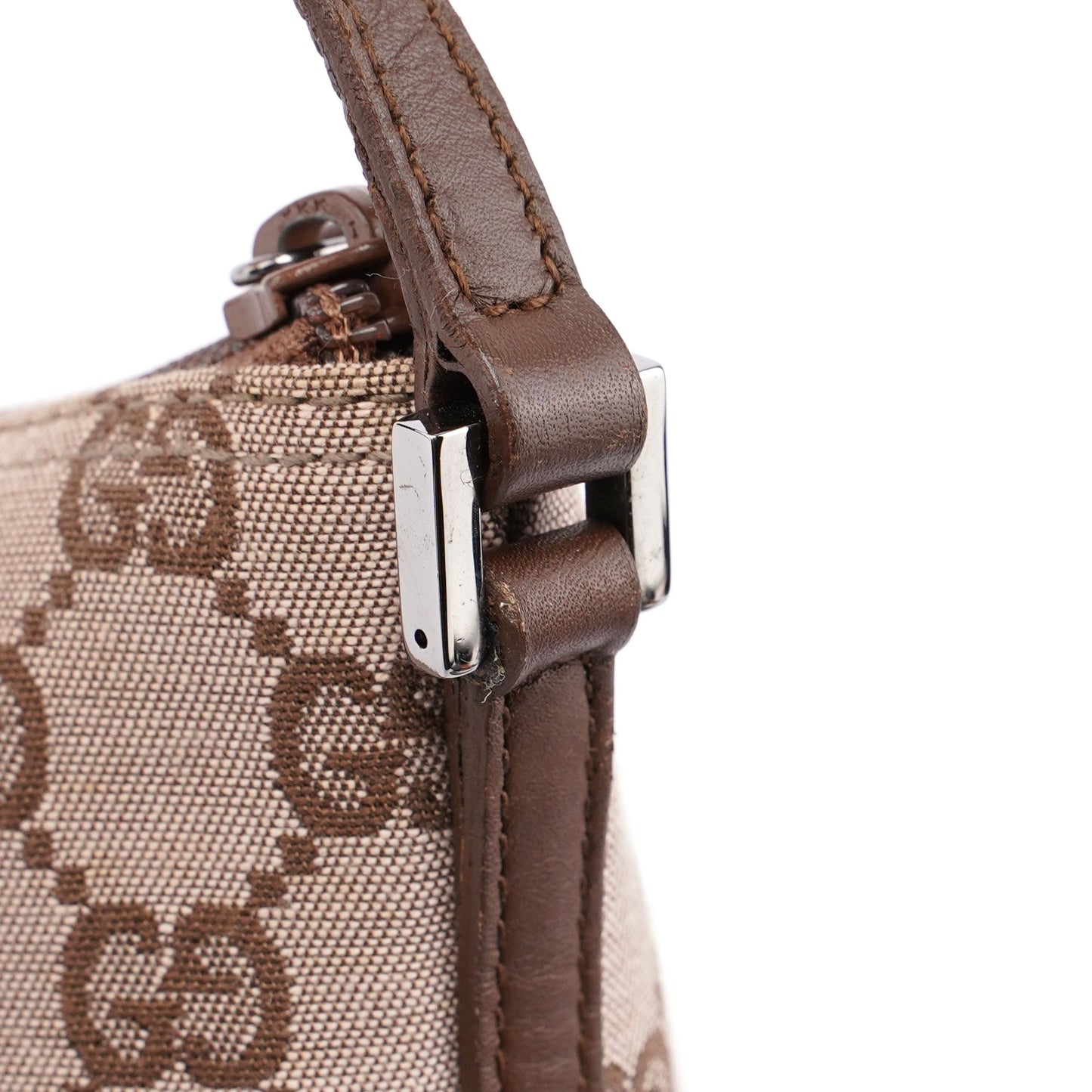 Beige Brown GG Boat Pochette