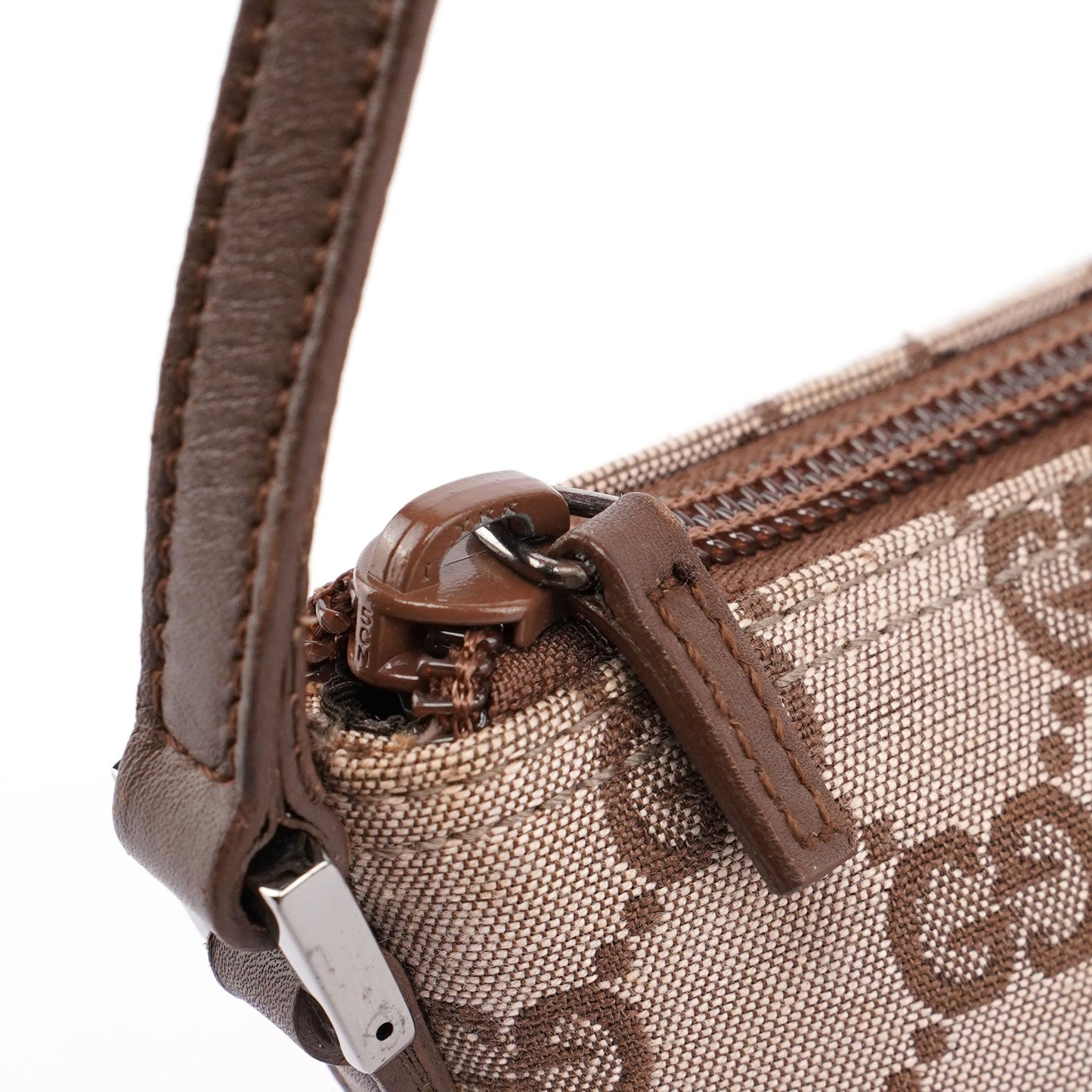 Beige Brown GG Boat Pochette