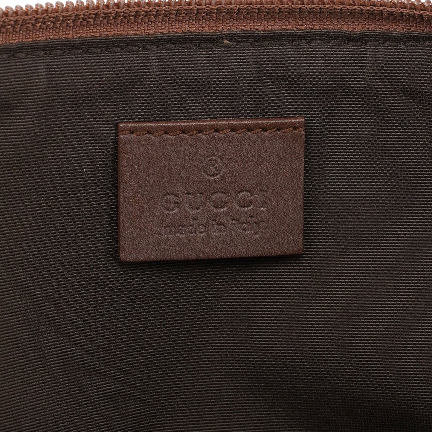 Beige Brown GG Boat Pochette