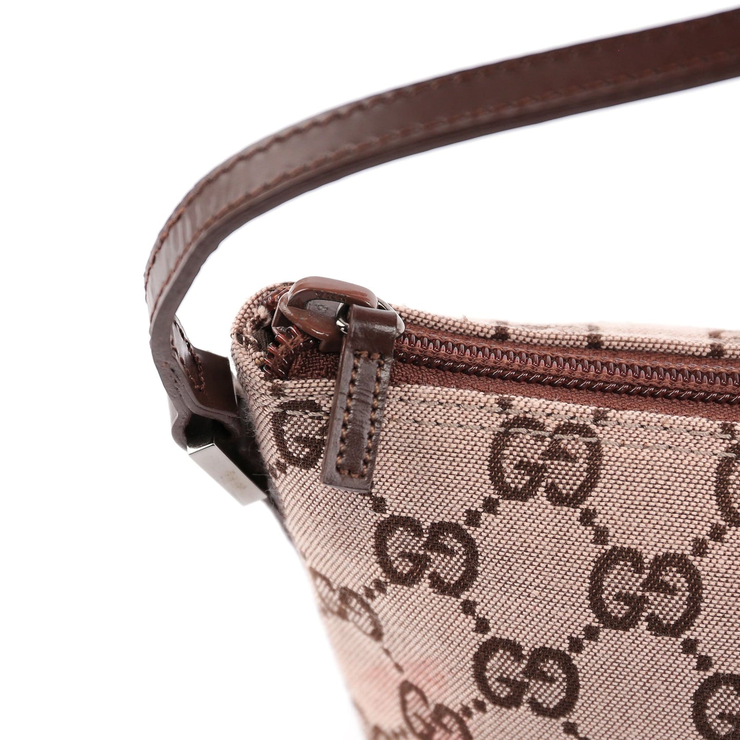 Beige Brown GG Boat Pochette