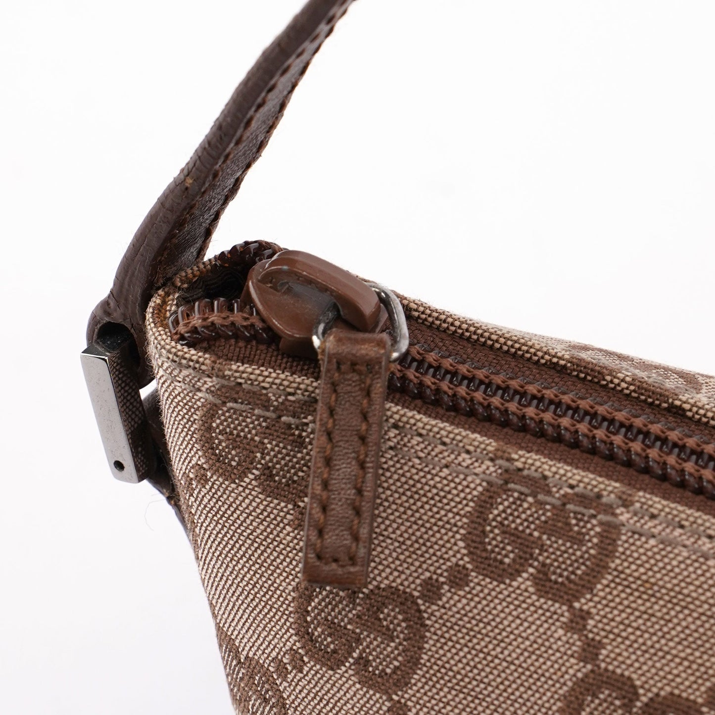 Beige Brown GG Boat Pochette