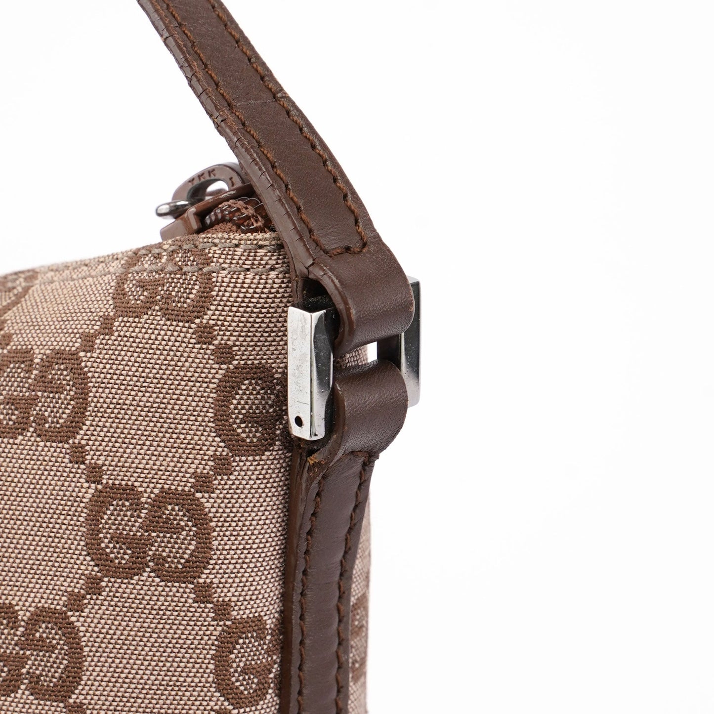 Beige Brown GG Boat Pochette