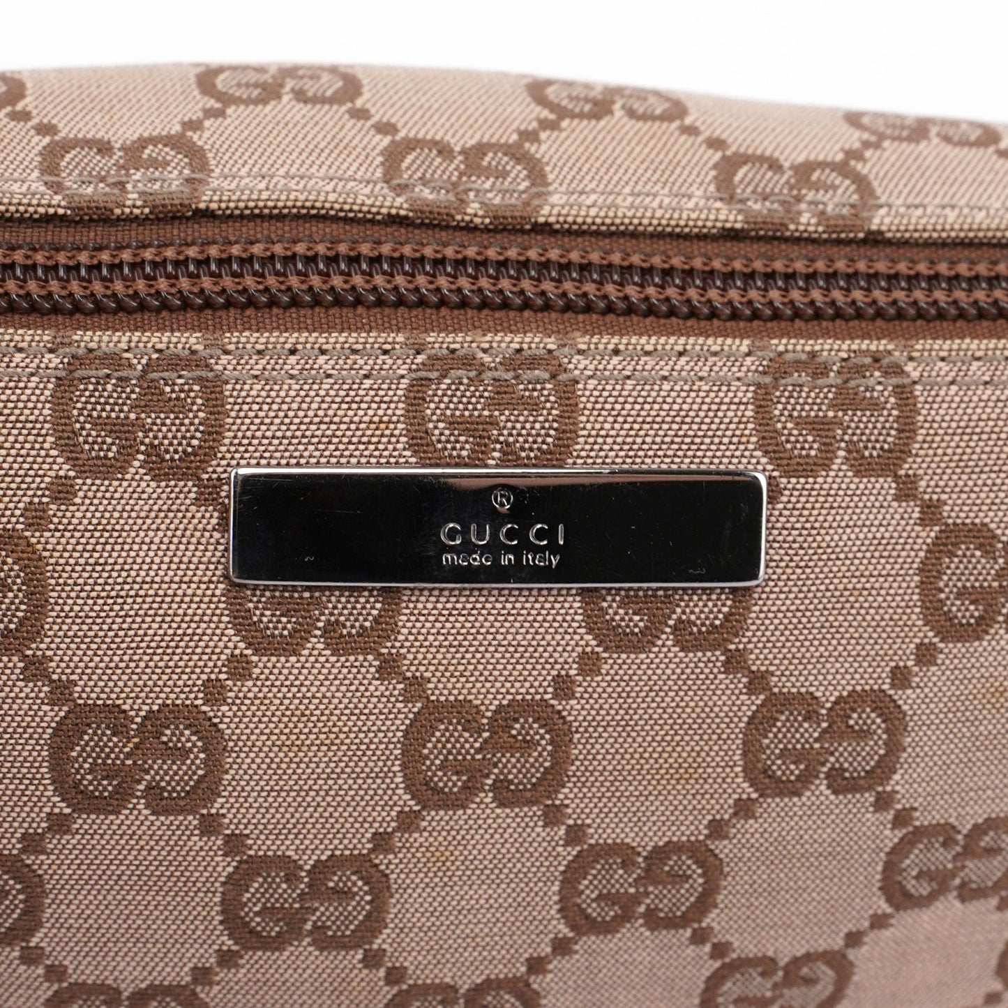 Beige Brown GG Boat Pochette