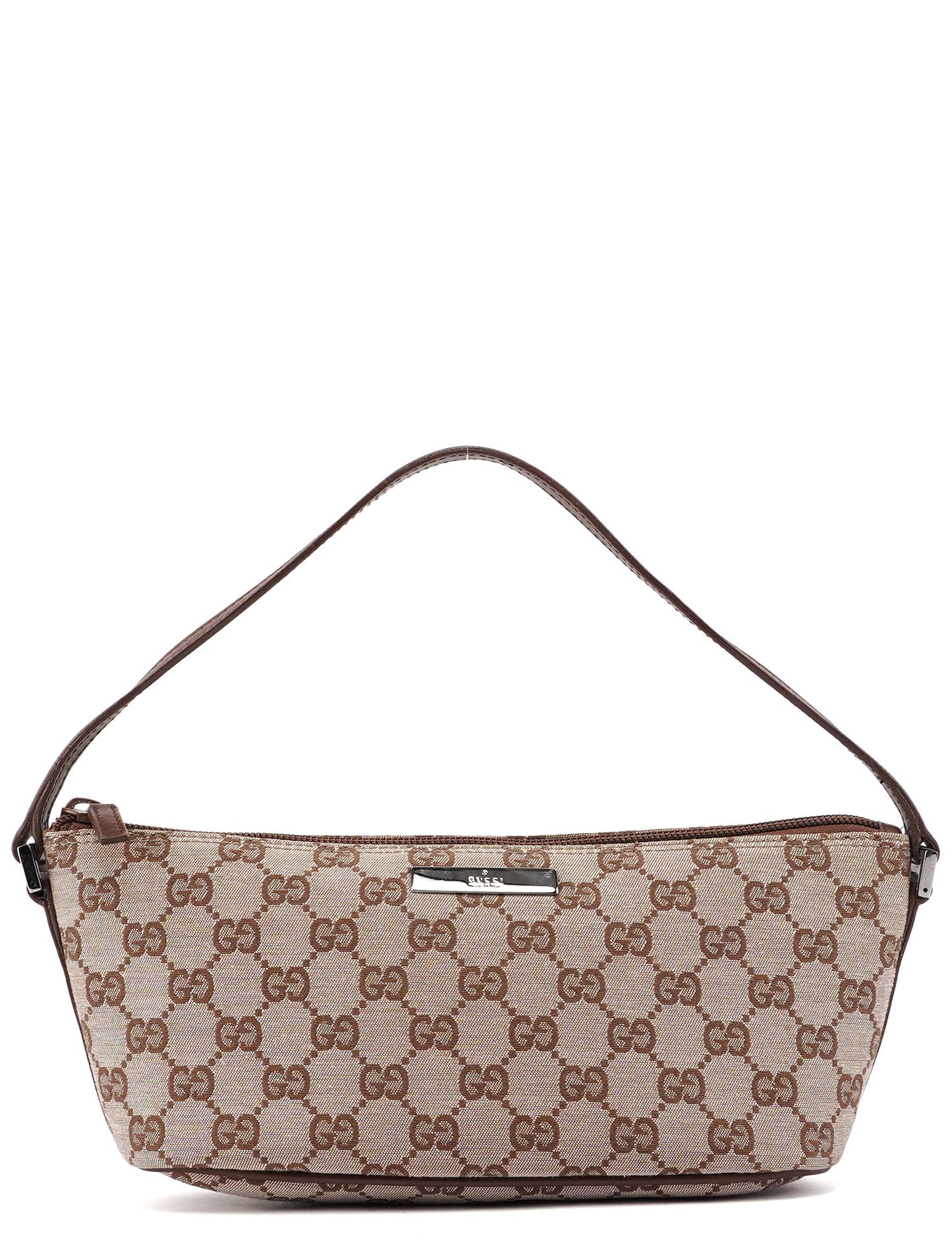 Beige Brown GG Boat Pochette