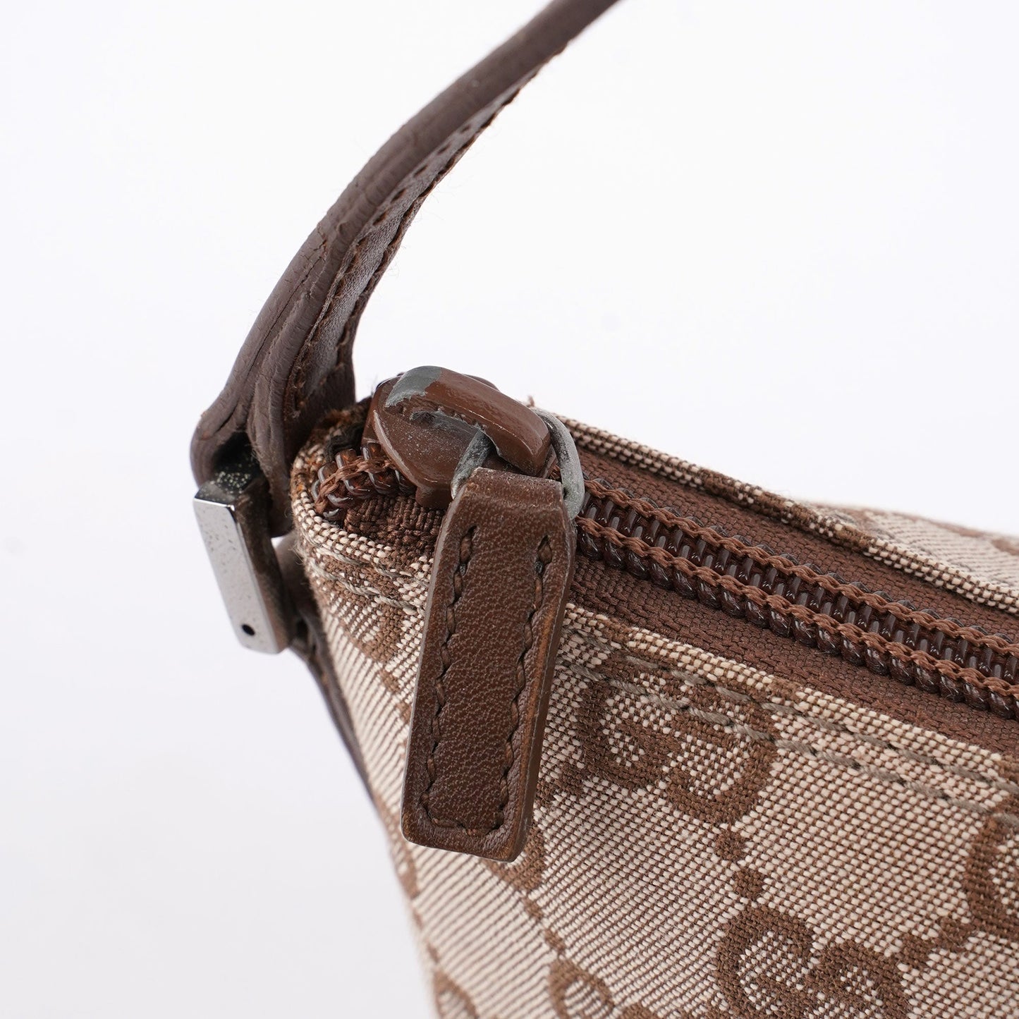 Beige Brown GG Boat Pochette