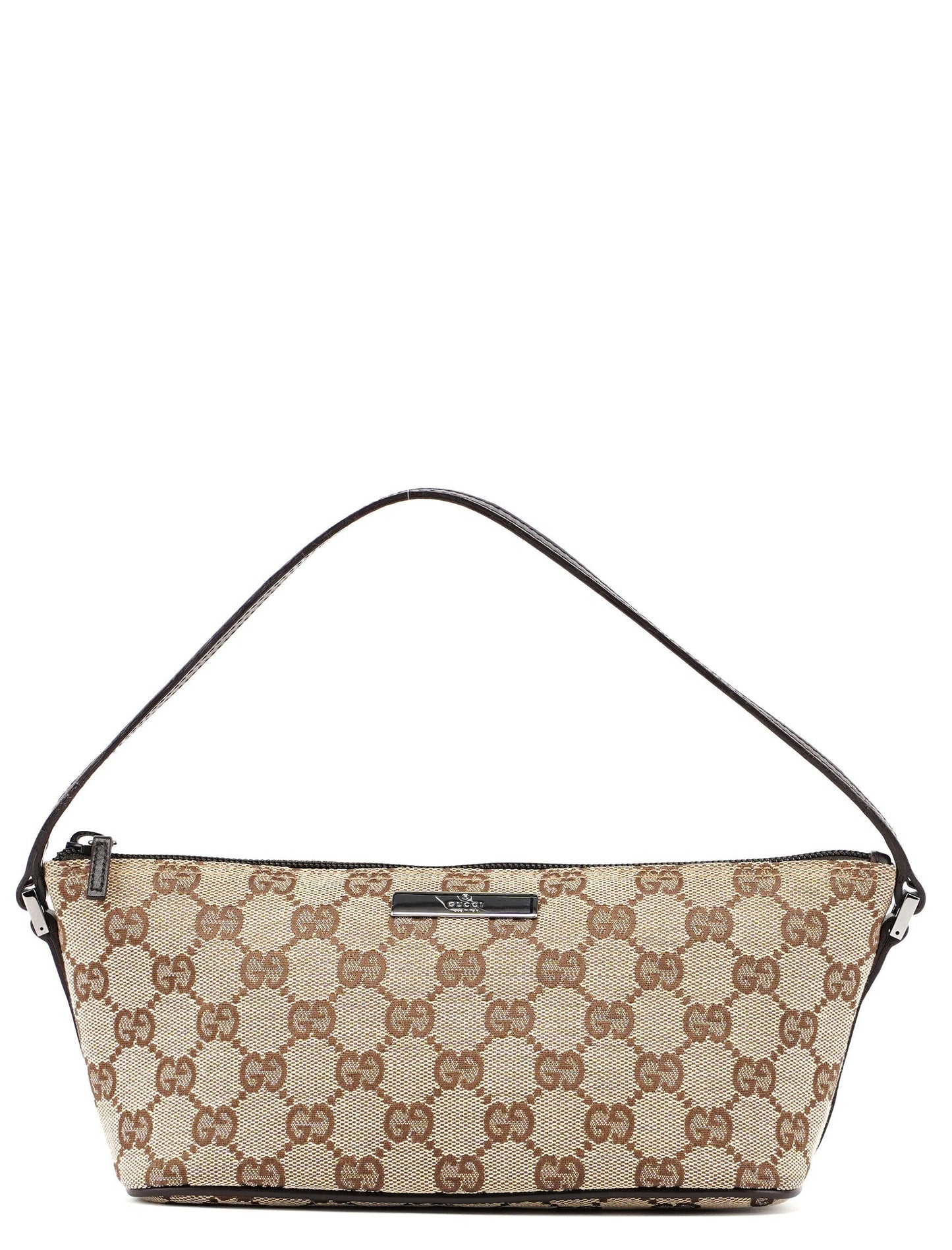 Beige Brown GG Boat Pochette
