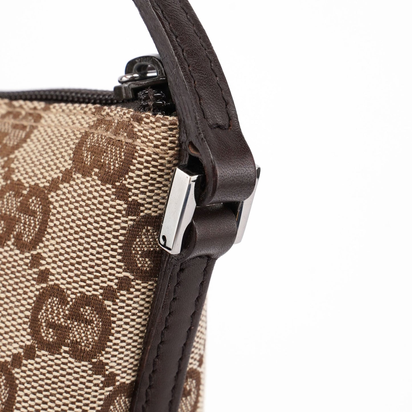 Beige Brown GG Boat Pochette