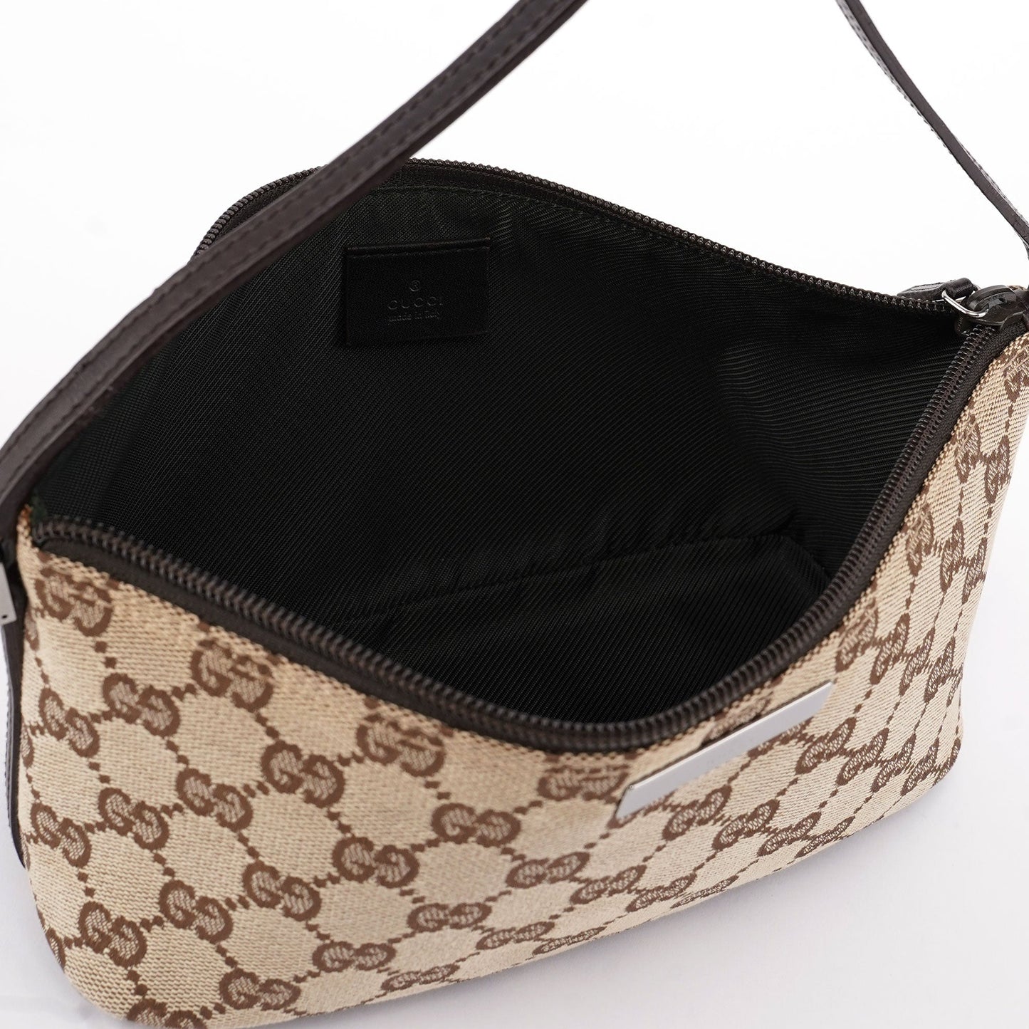 Beige Brown GG Boat Pochette