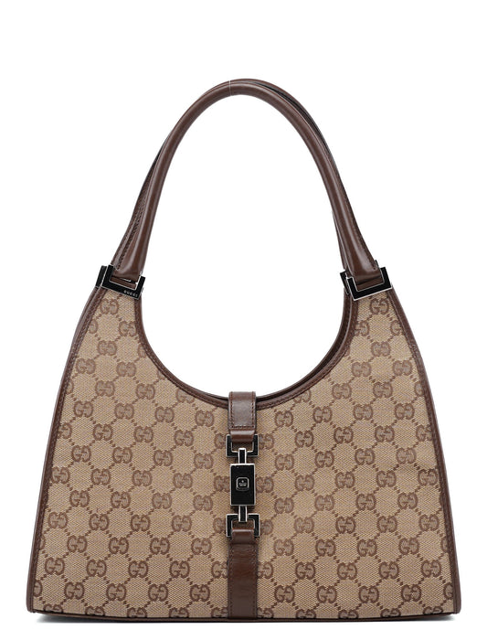 Beige Brown GG Jackie Shoulder Bag