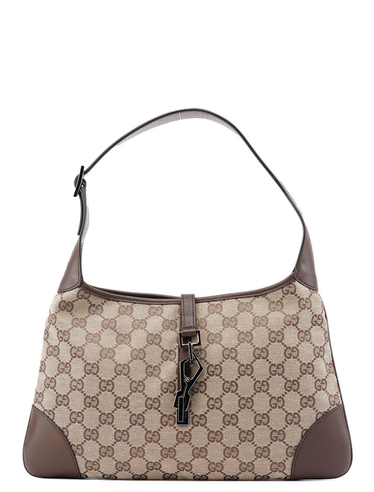 Beige Brown GG Jackie Shoulder Bag