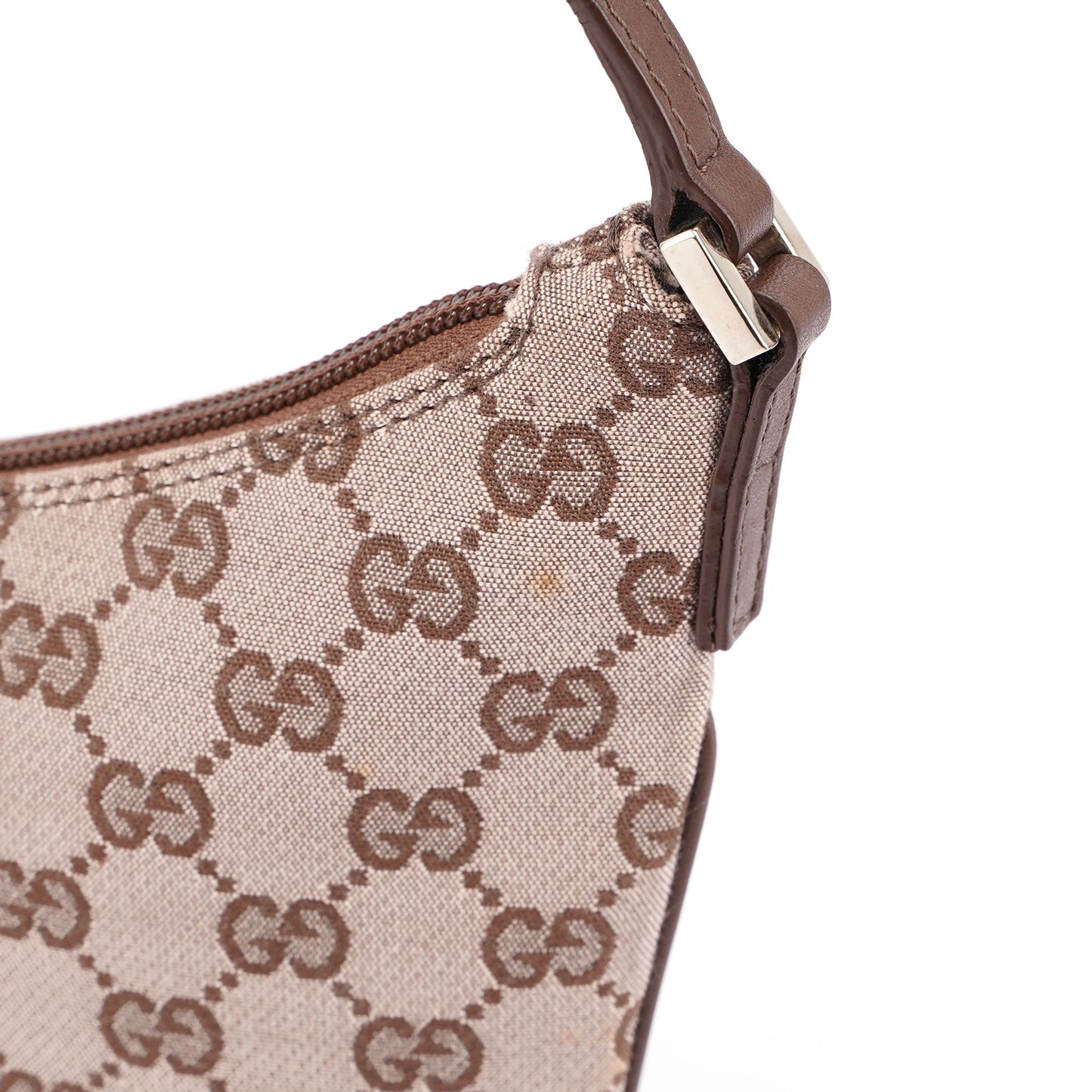 Beige Brown GG Shoulder Bag