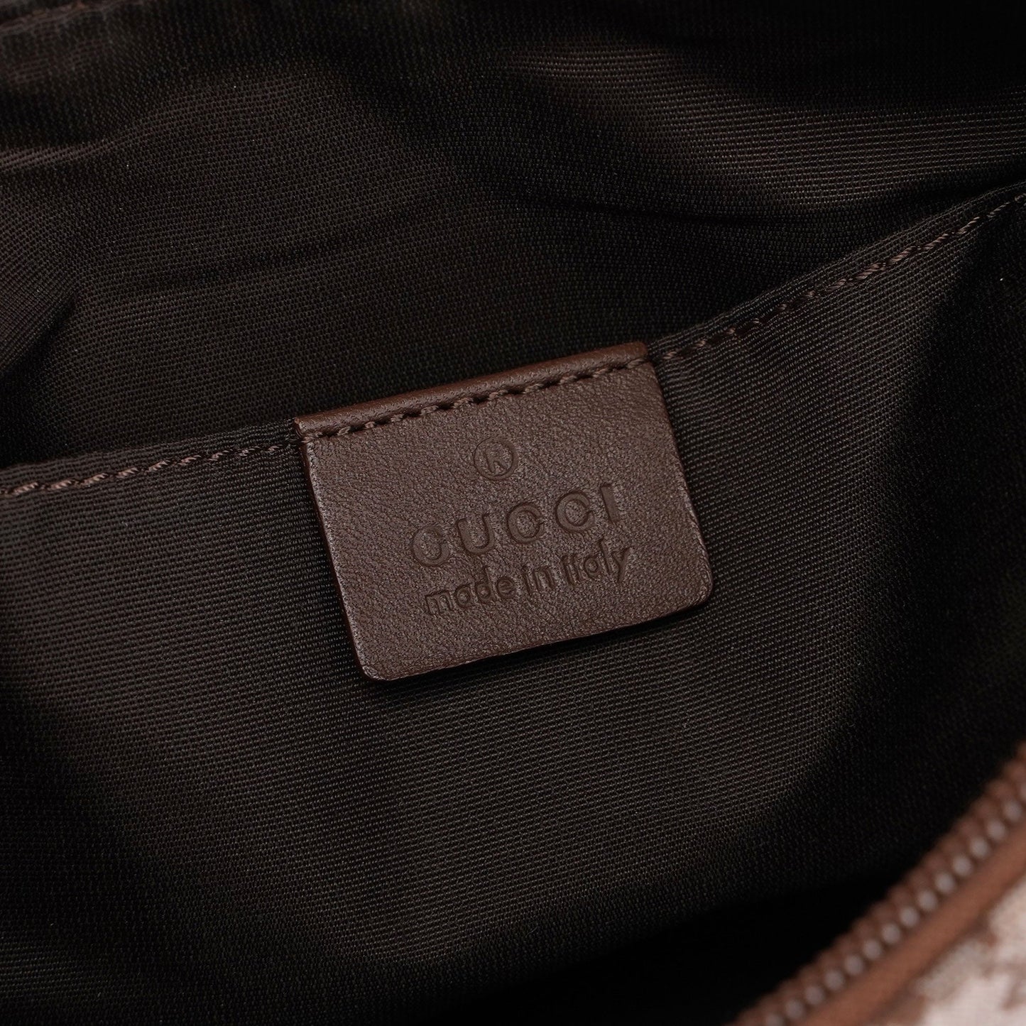 Beige Brown GG Shoulder Bag