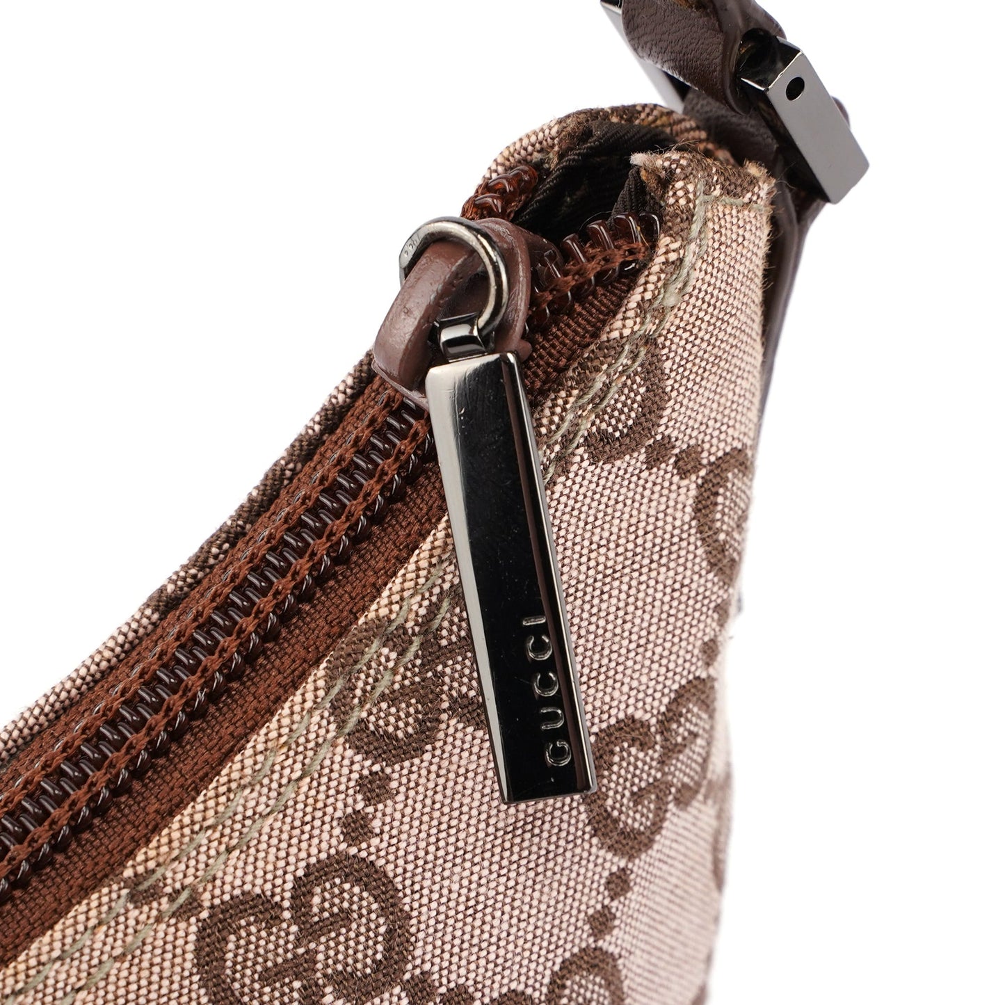 Beige Brown GG Shoulder Bag