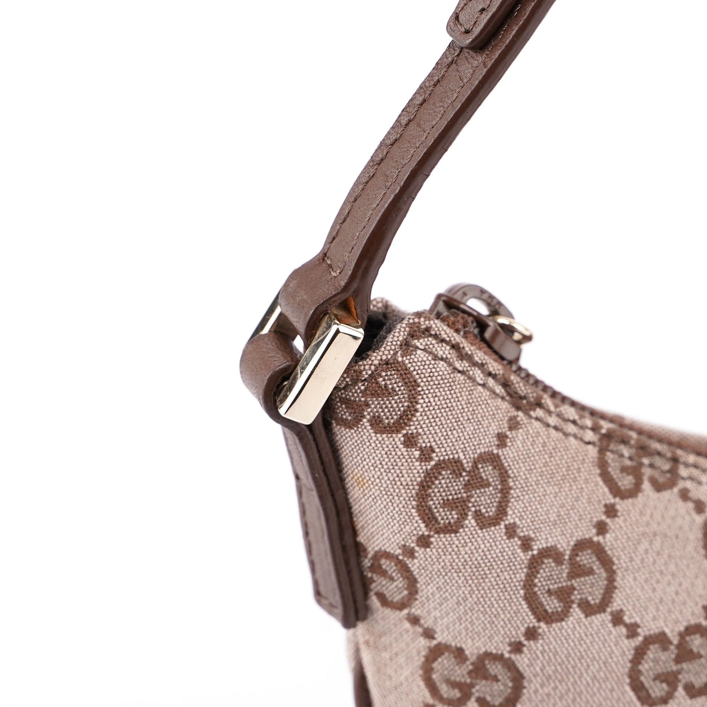 Beige Brown GG Shoulder Bag