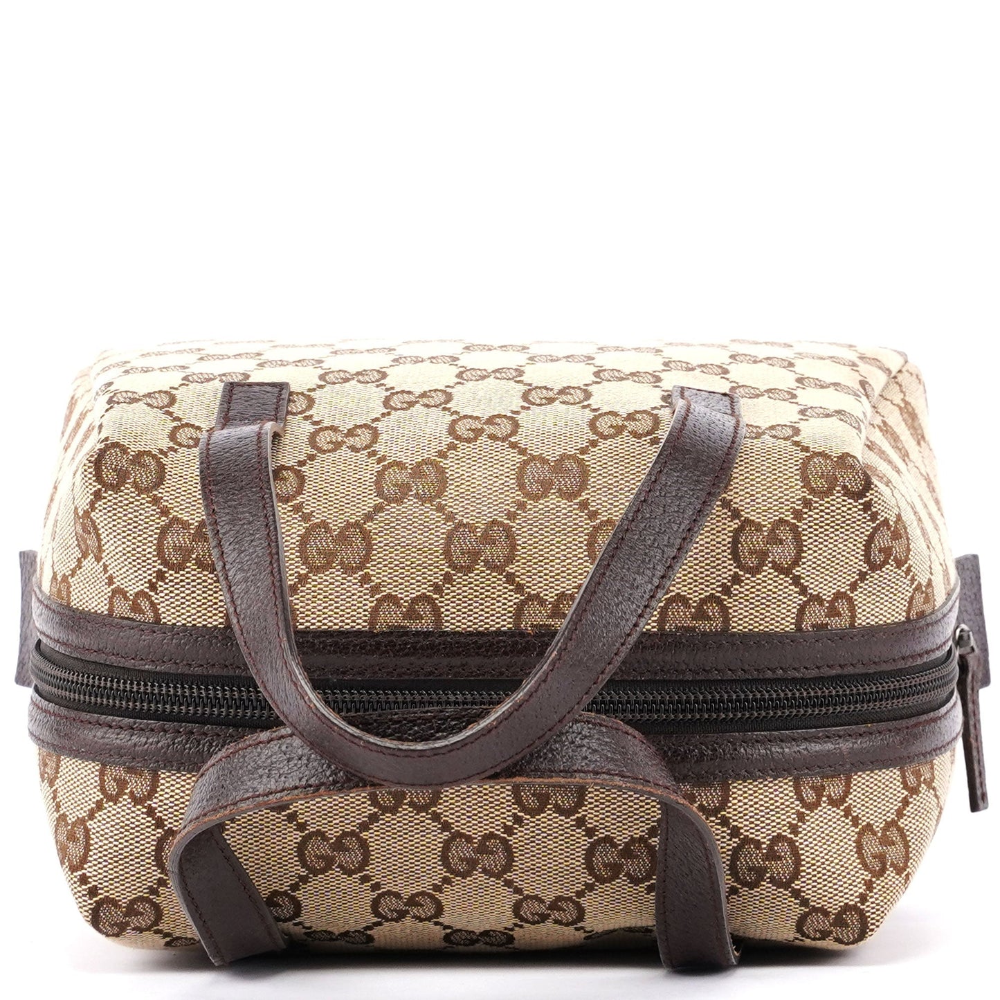 Beige Brown GG Small Bowling Bag