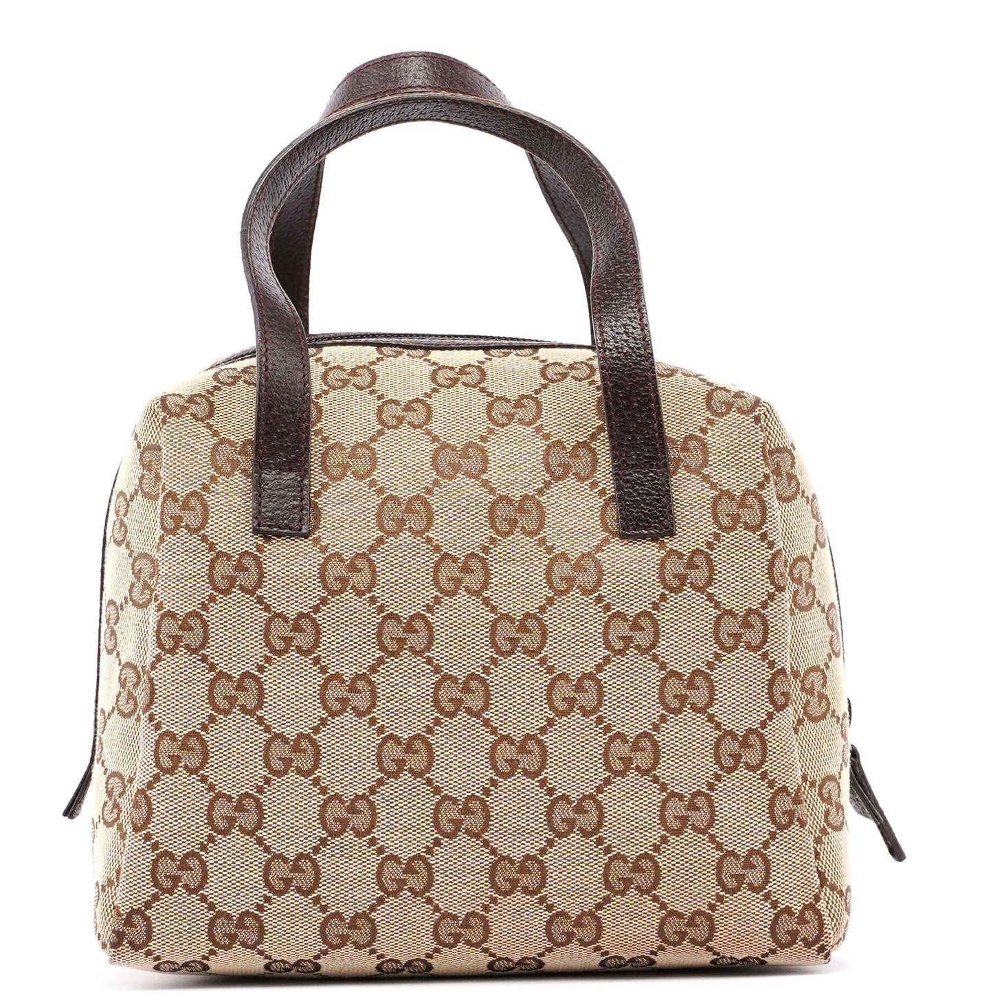 Beige Brown GG Small Bowling Bag