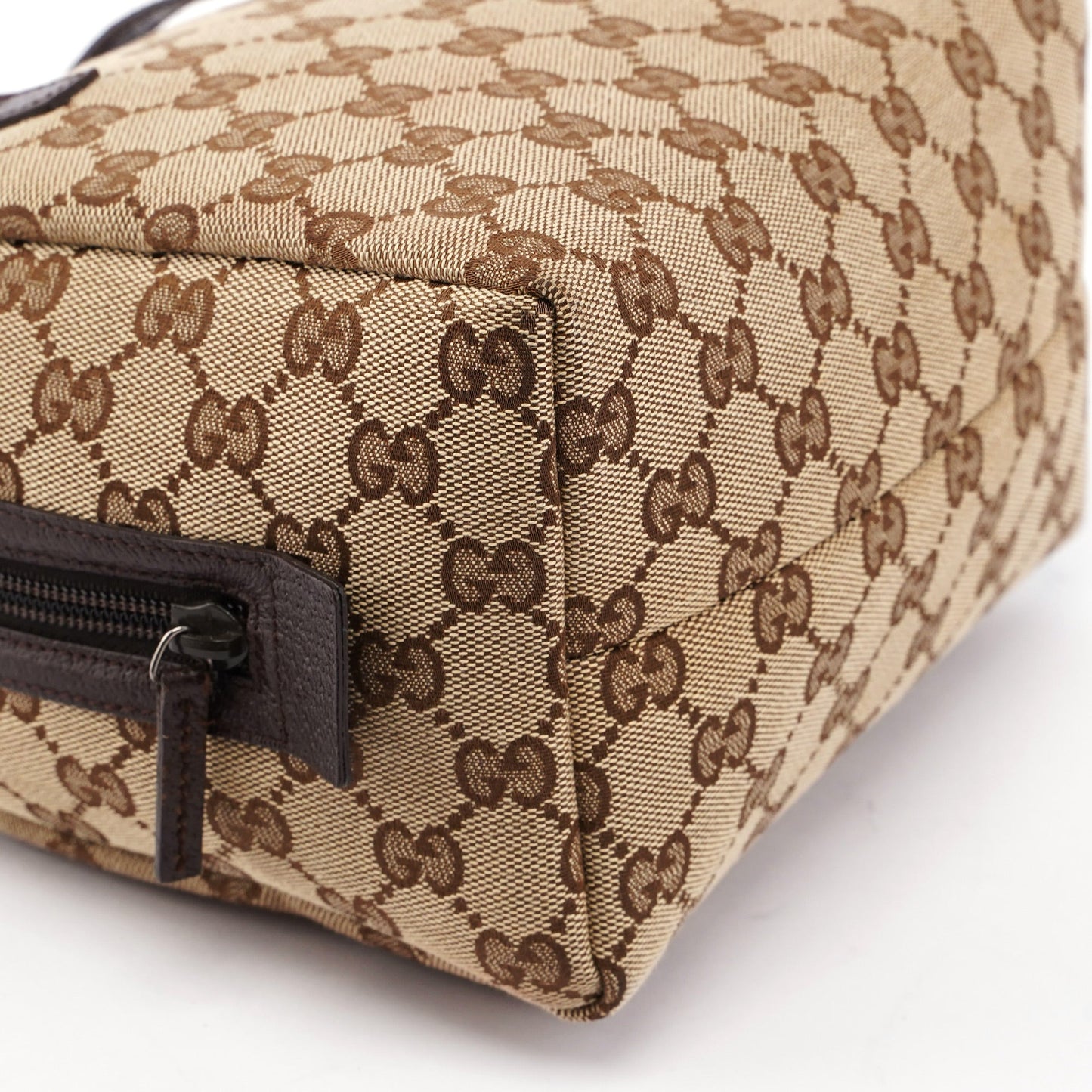 Beige Brown GG Small Bowling Bag