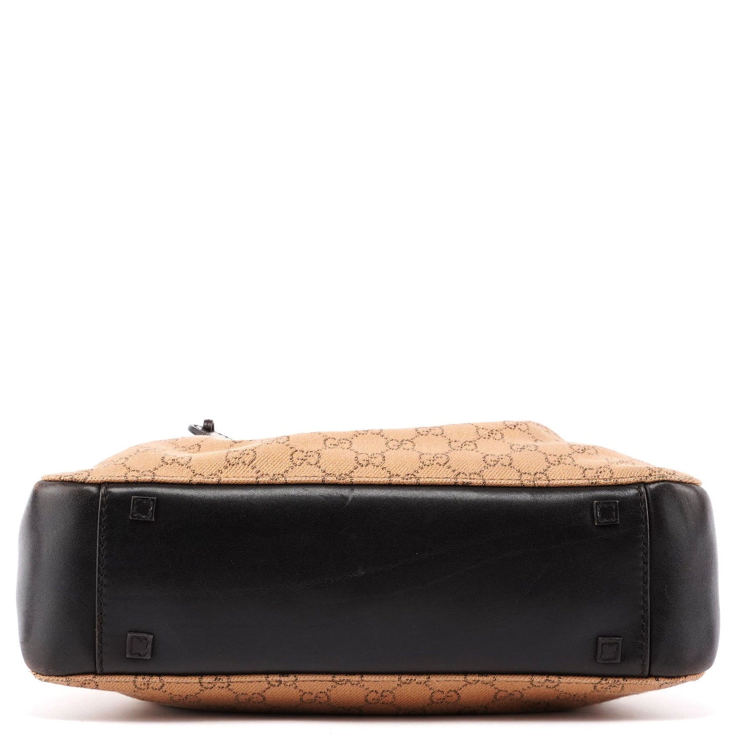 Beige Brown GG Tote With Pouch