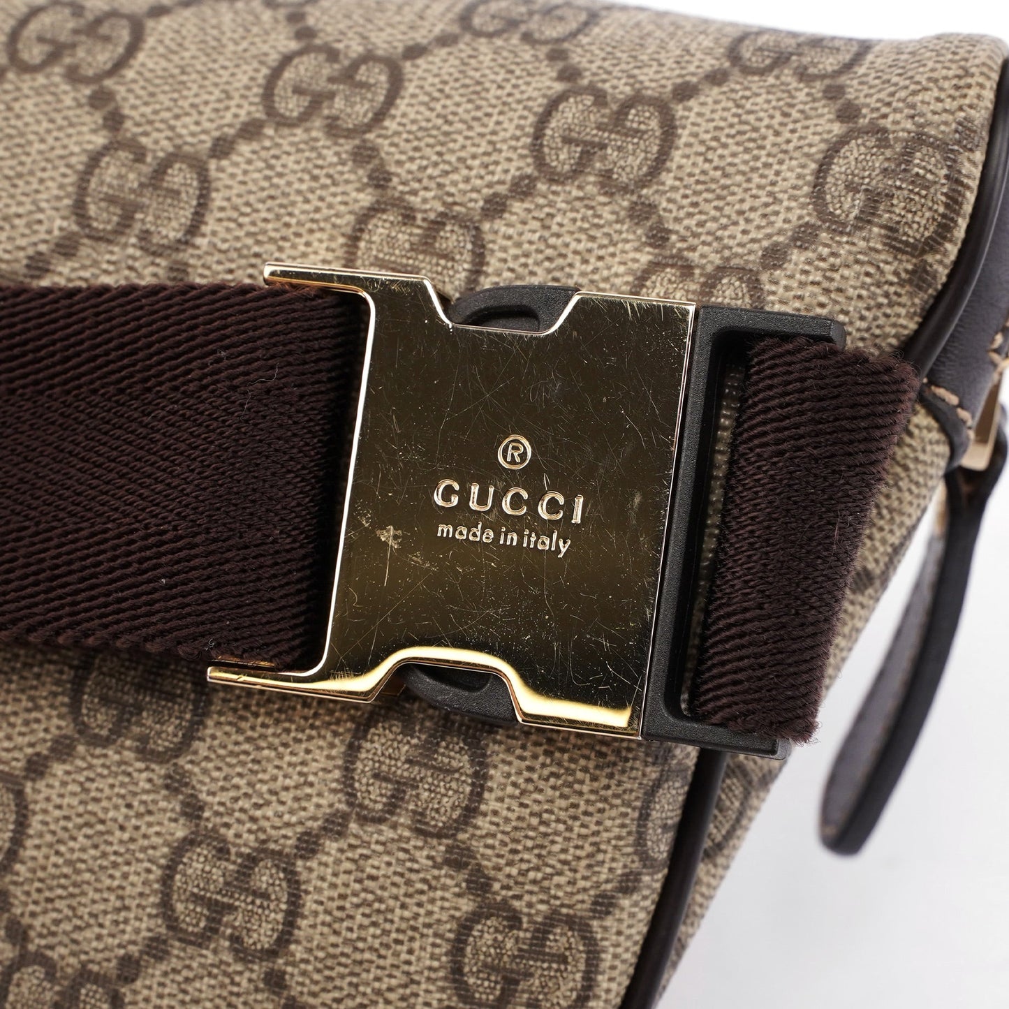 Beige Brown GG Waist Bag