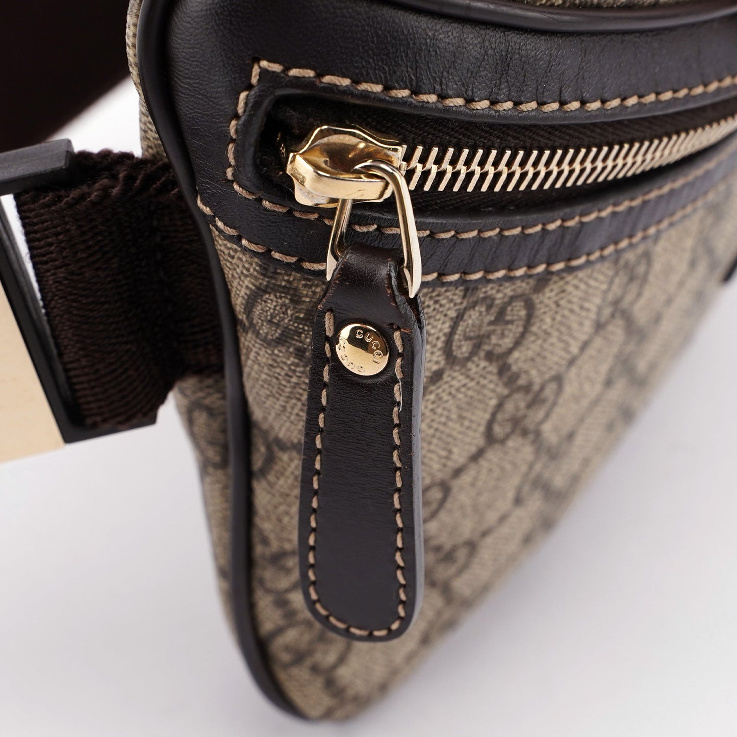 Beige Brown GG Waist Bag