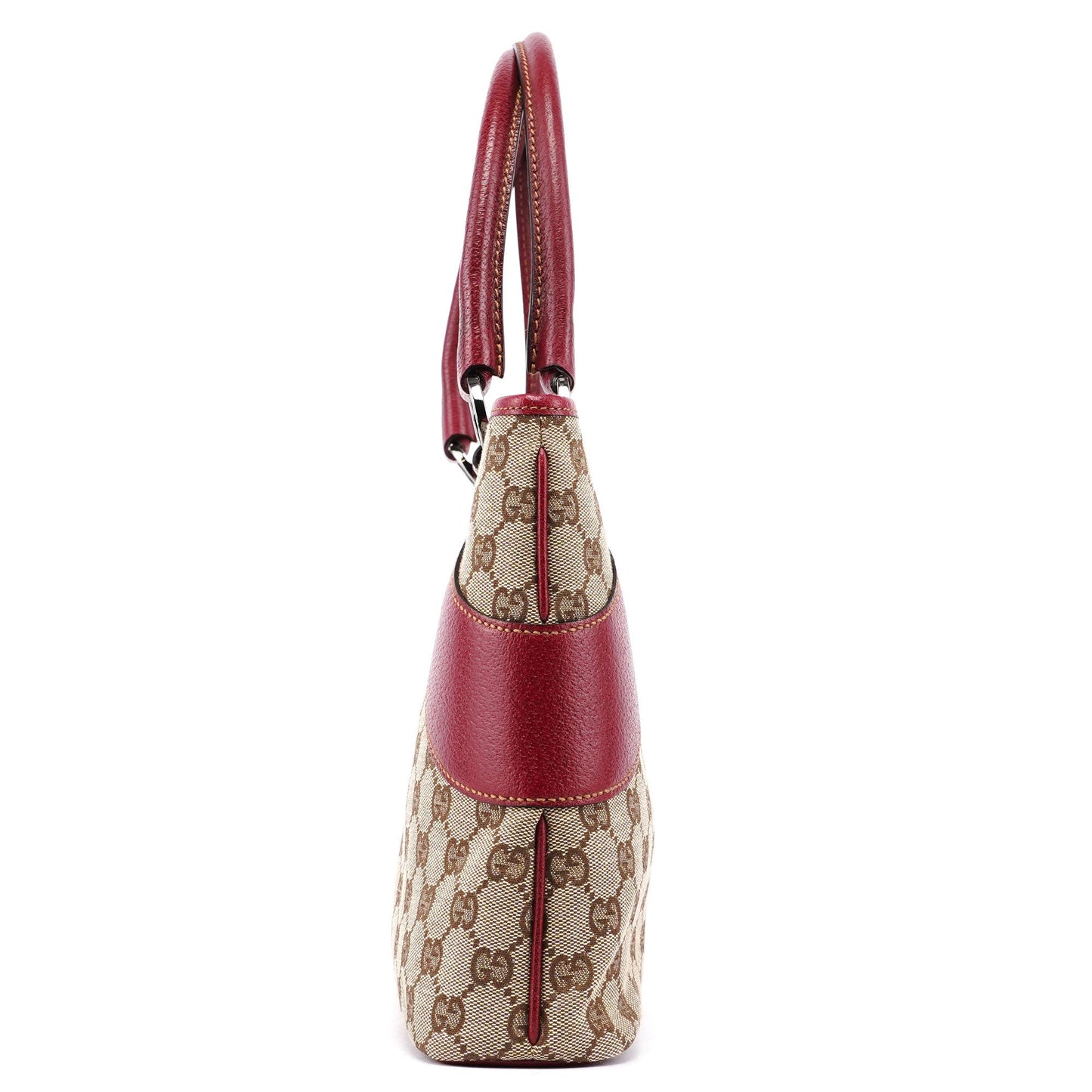 Beige Burgundy GG Tote Bag