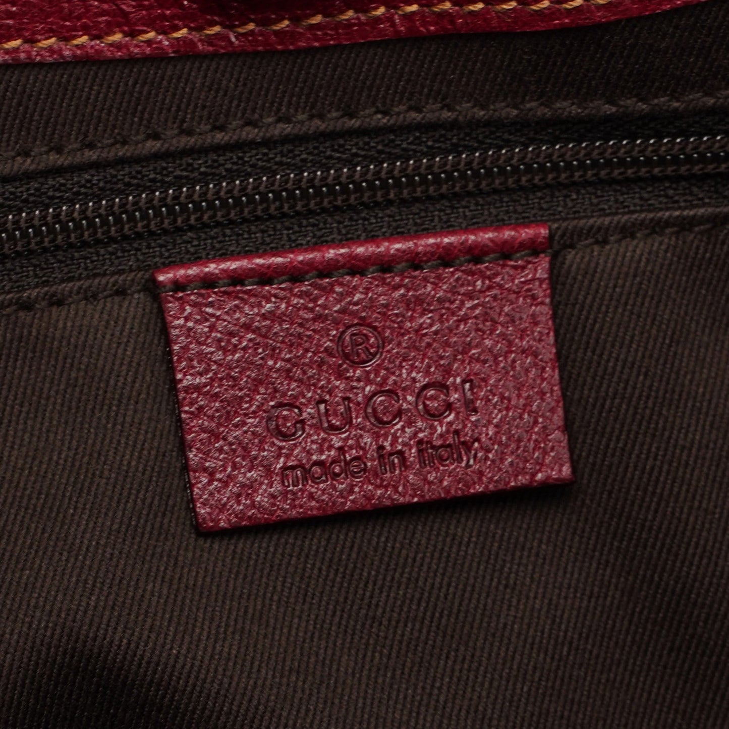 Beige Burgundy GG Tote Bag