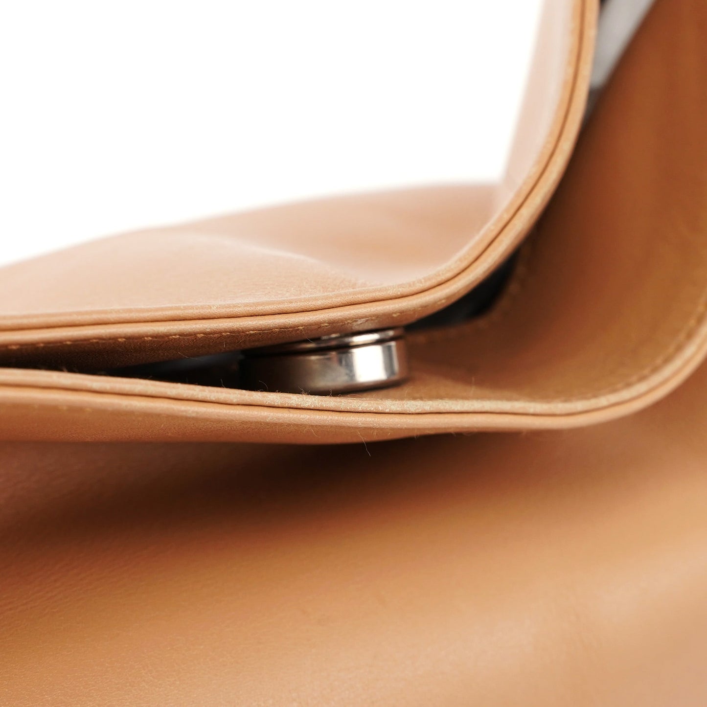 Beige Calfskin Bamboo 2-Way Bag