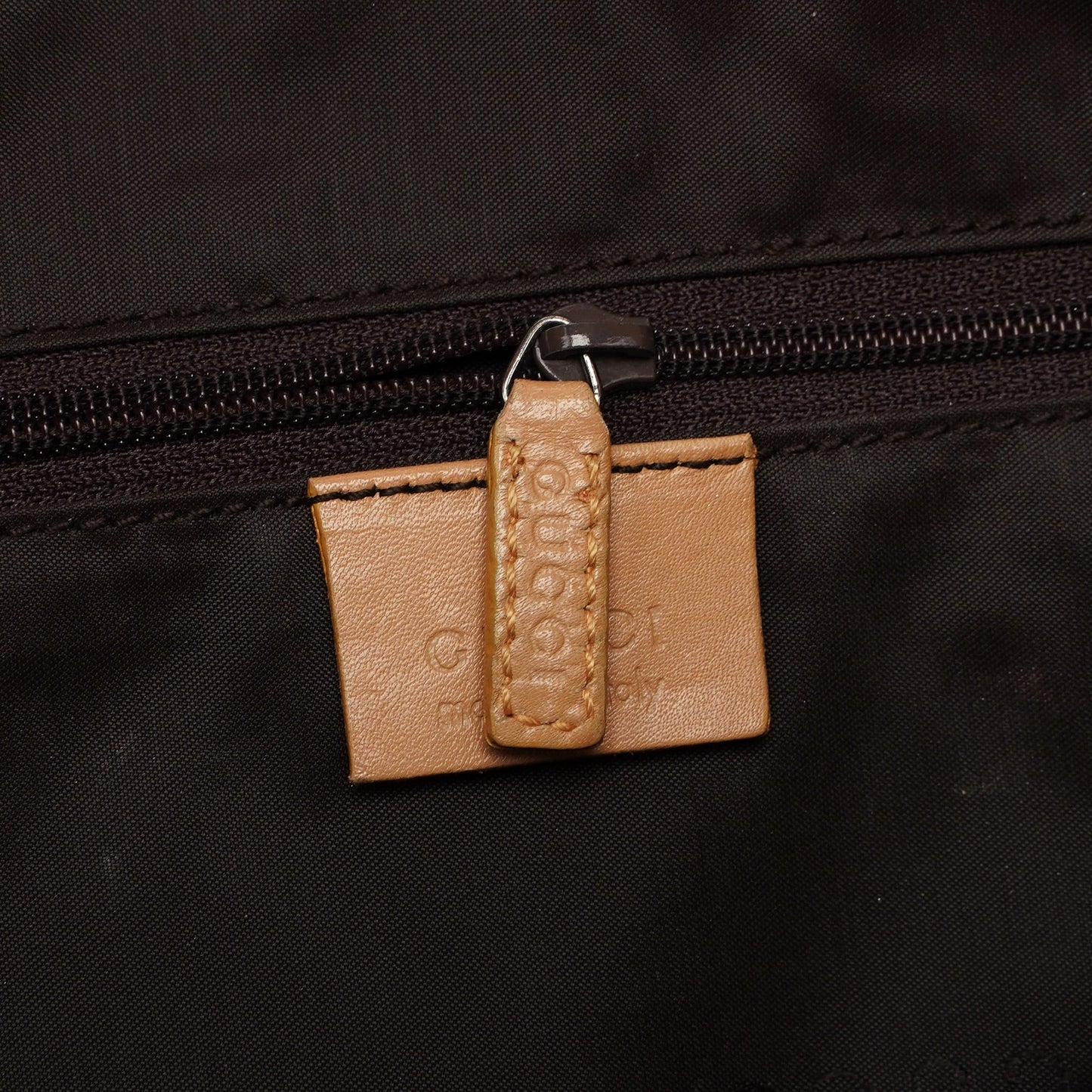 Beige Calfskin Bamboo 2-Way Bag