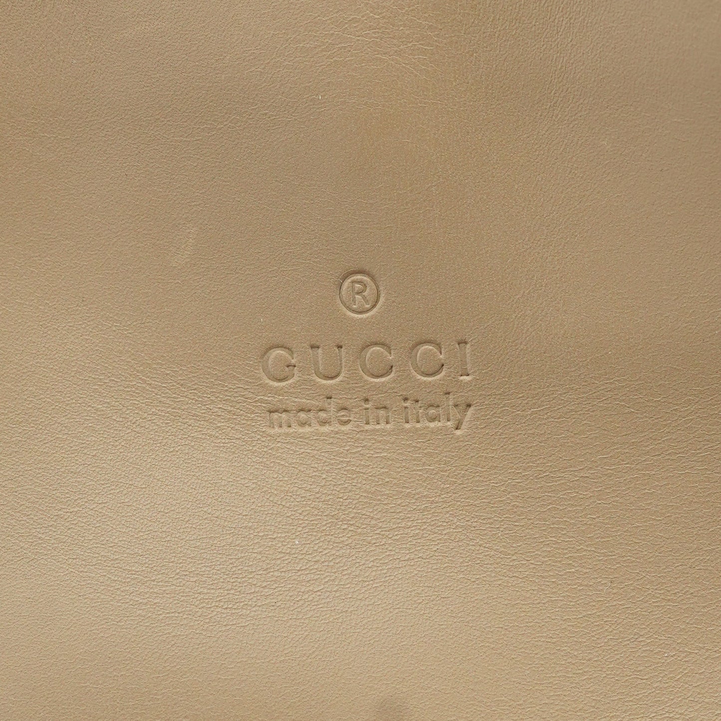 Beige Calfskin Hobo Shoulder Bag