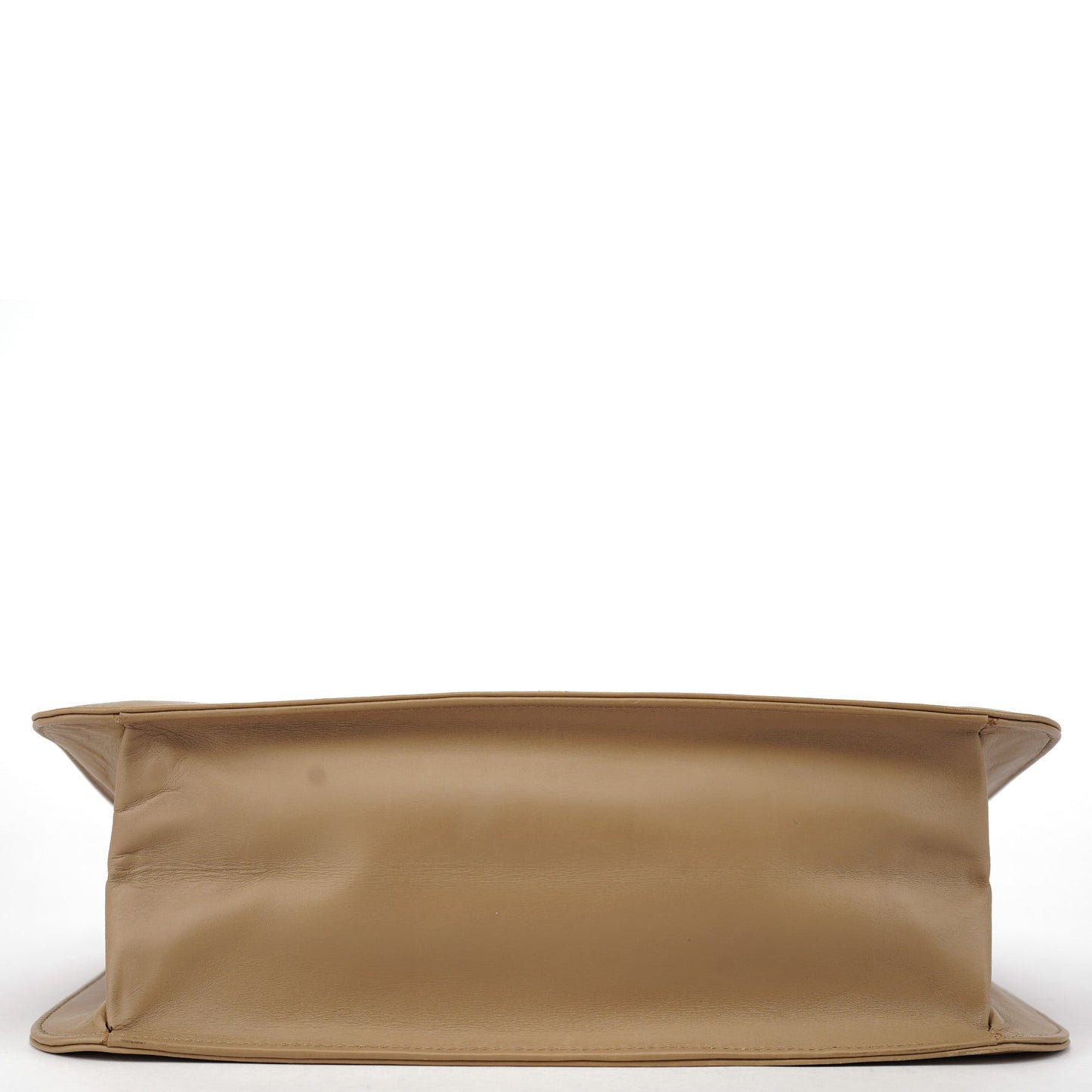 Beige Calfskin Hobo Shoulder Bag