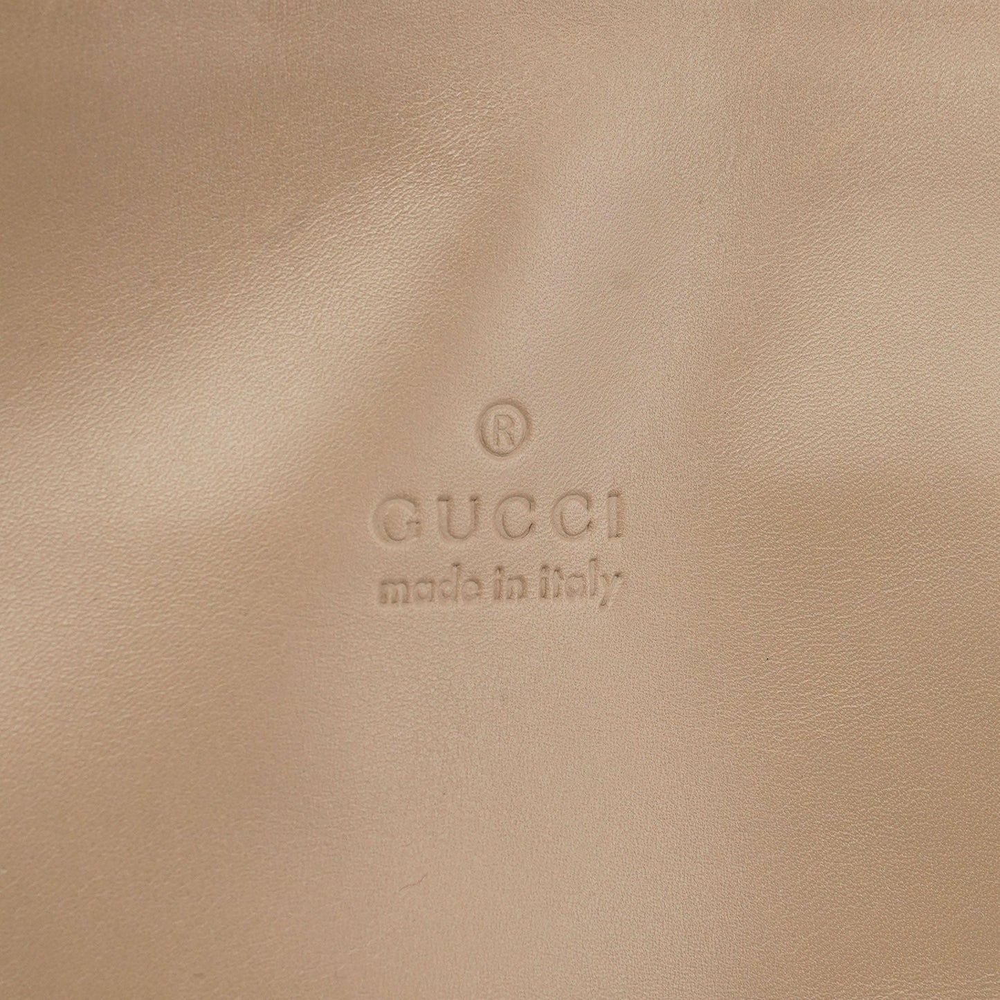 Beige Calfskin Hobo Shoulder Bag