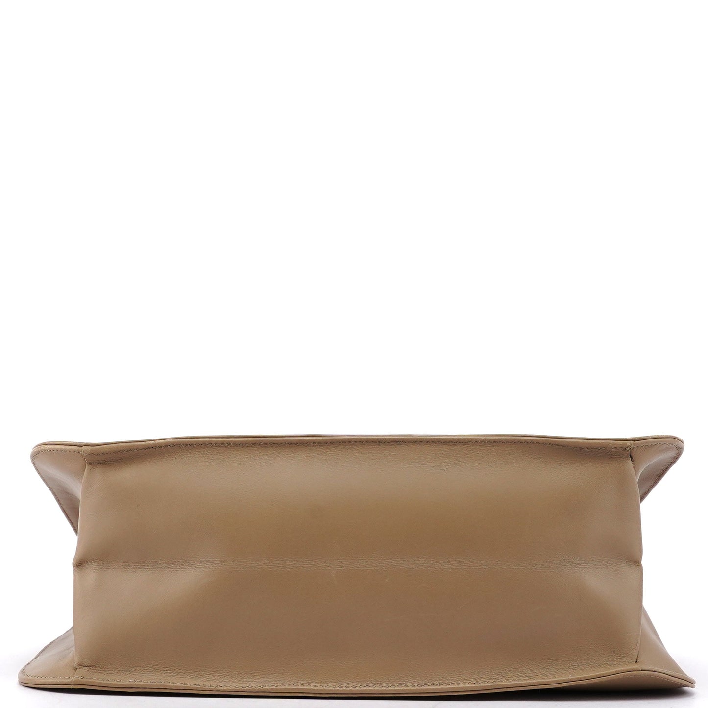 Beige Calfskin Hobo Shoulder Bag