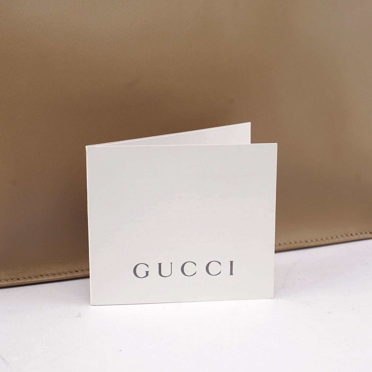 Beige Calfskin Hobo Shoulder Bag