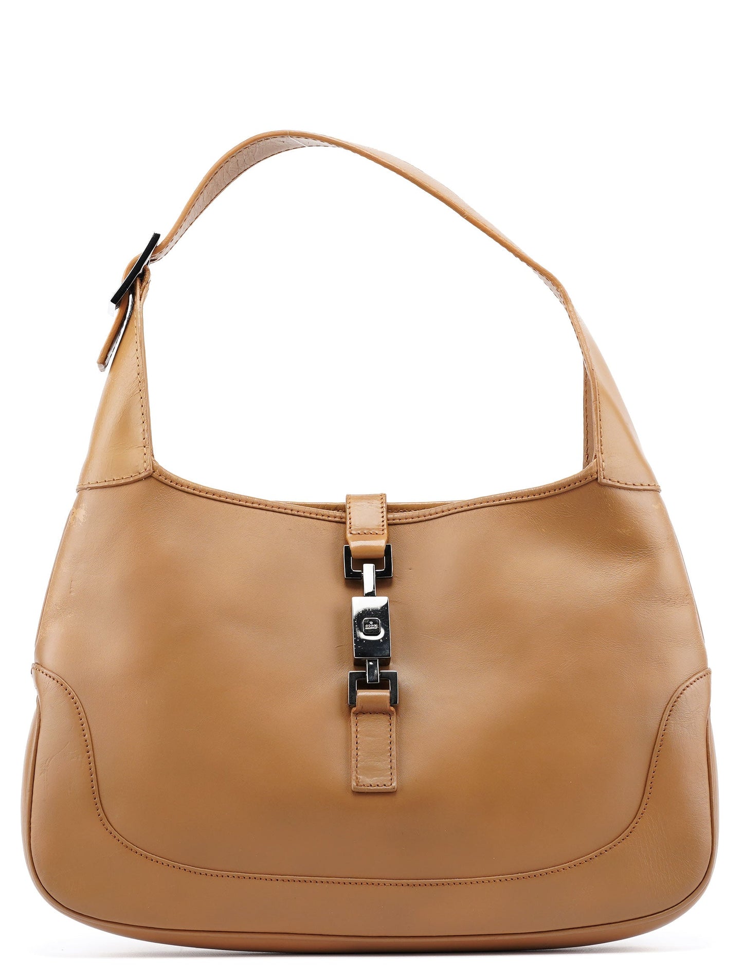 Beige Calfskin Jackie Shoulder Bag