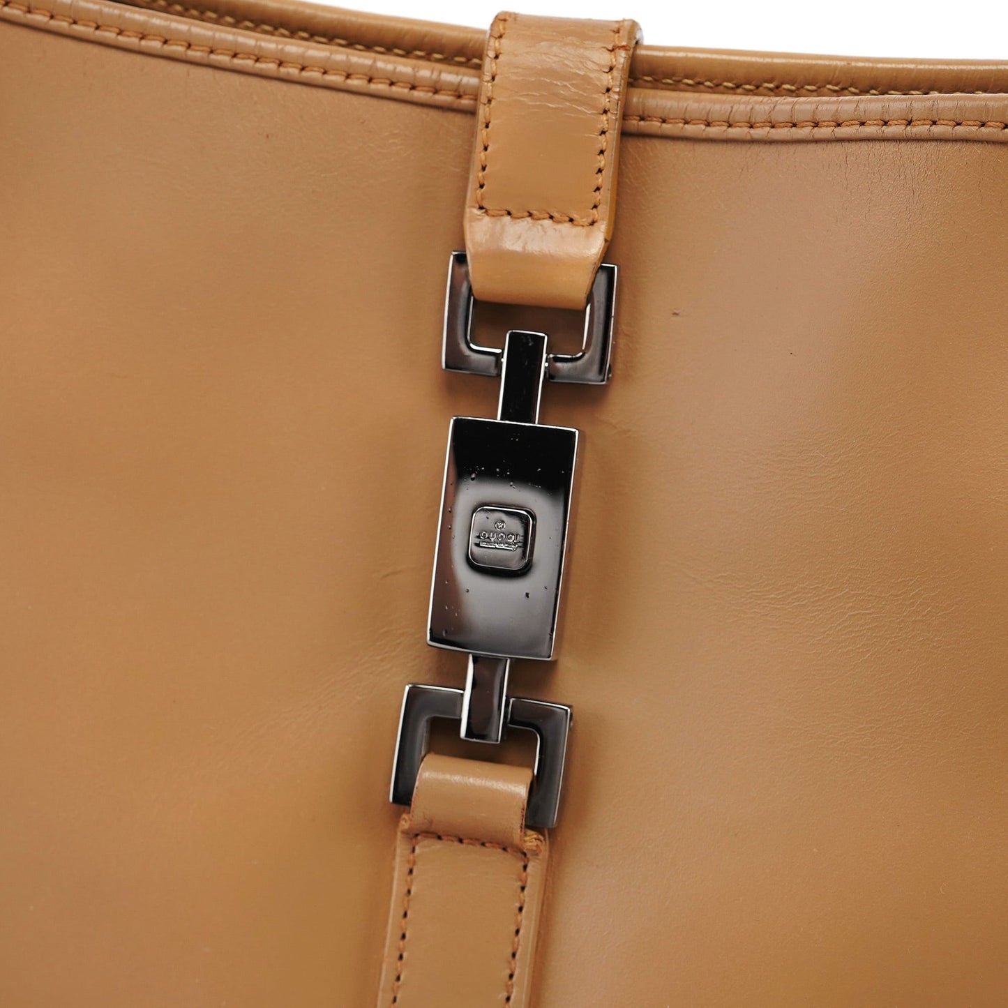 Beige Calfskin Jackie Shoulder Bag