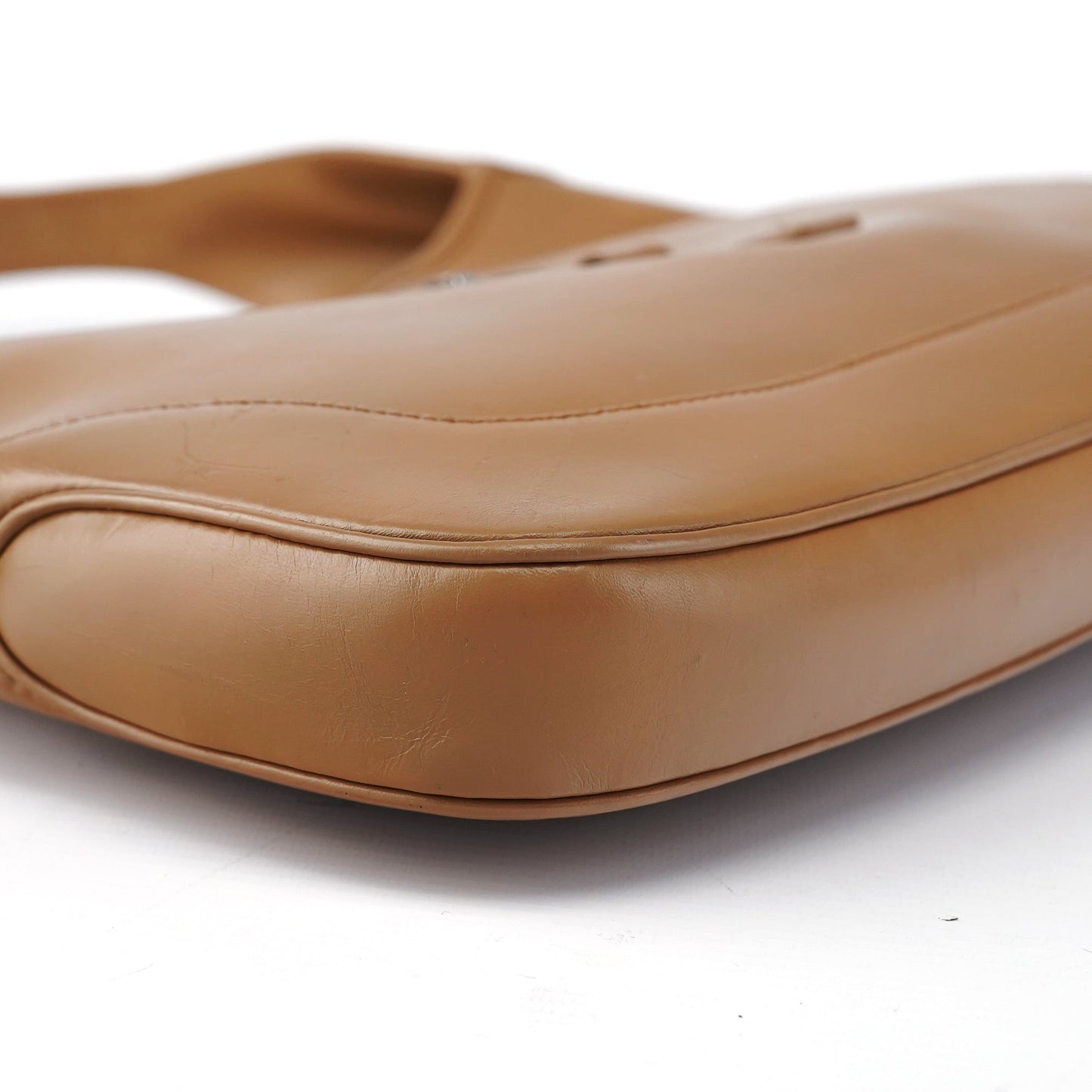 Beige Calfskin Jackie Shoulder Bag