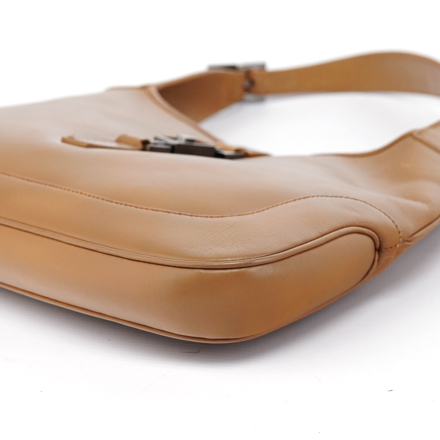 Beige Calfskin Jackie Shoulder Bag