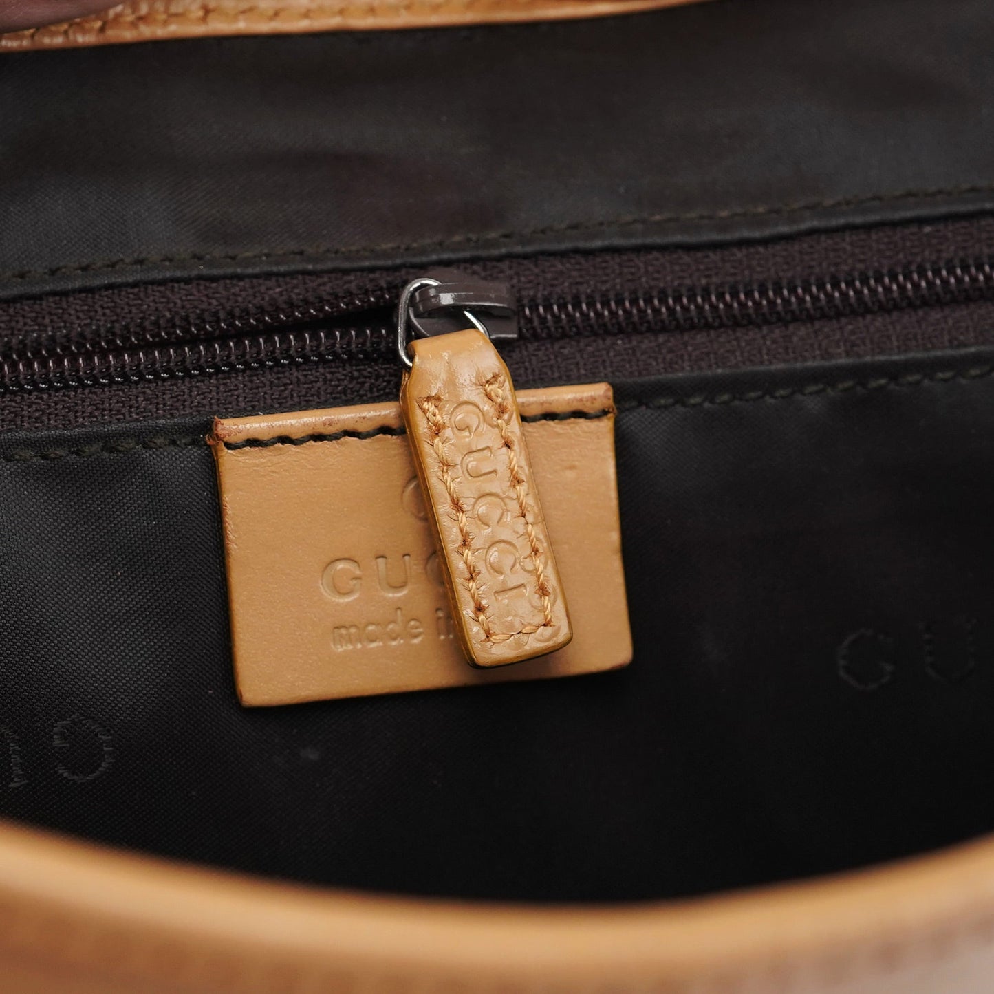 Beige Calfskin Jackie Shoulder Bag