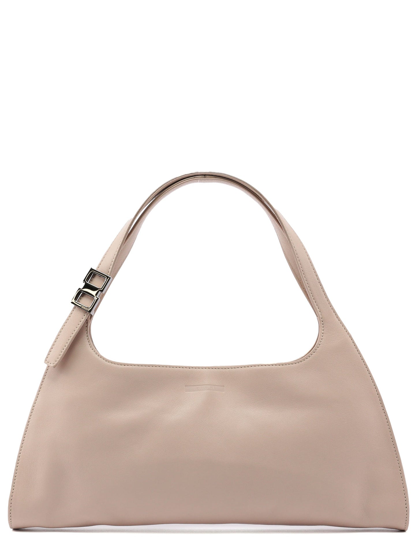 Beige Calfskin Shoulder Bag