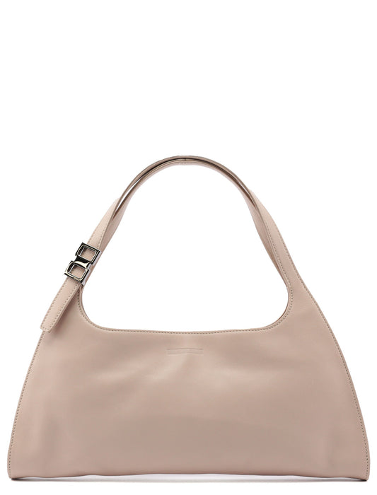 Beige Calfskin Shoulder Bag