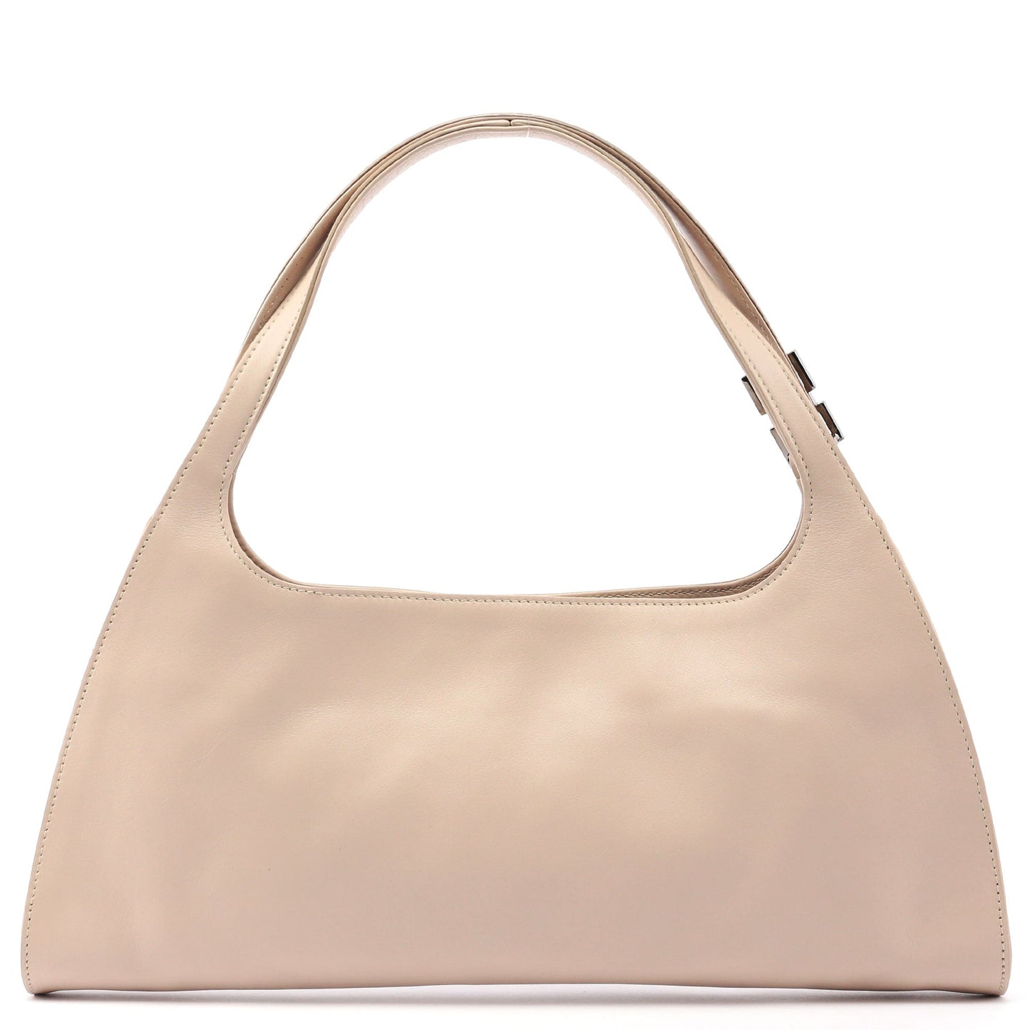 Beige Calfskin Shoulder Bag