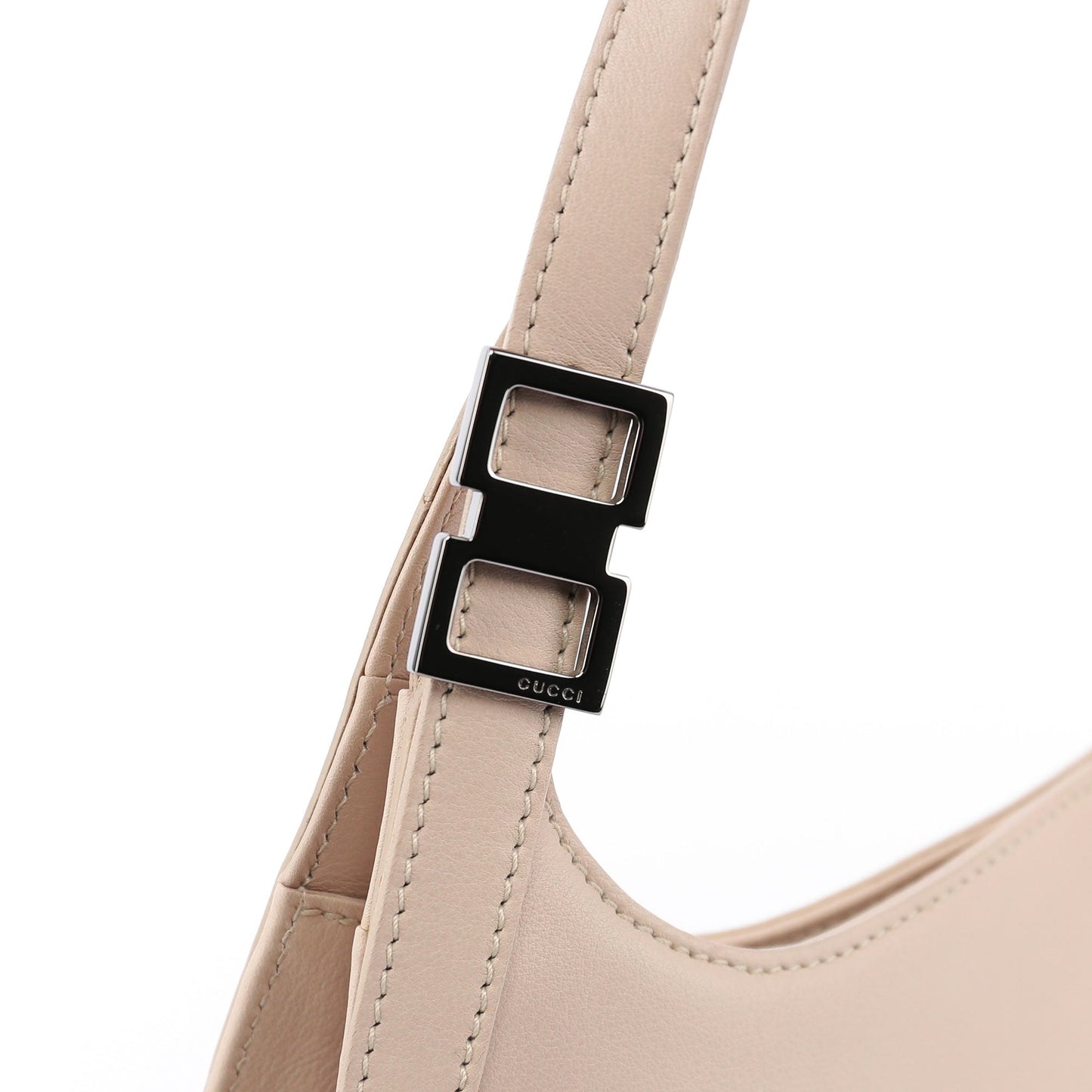 Beige Calfskin Shoulder Bag