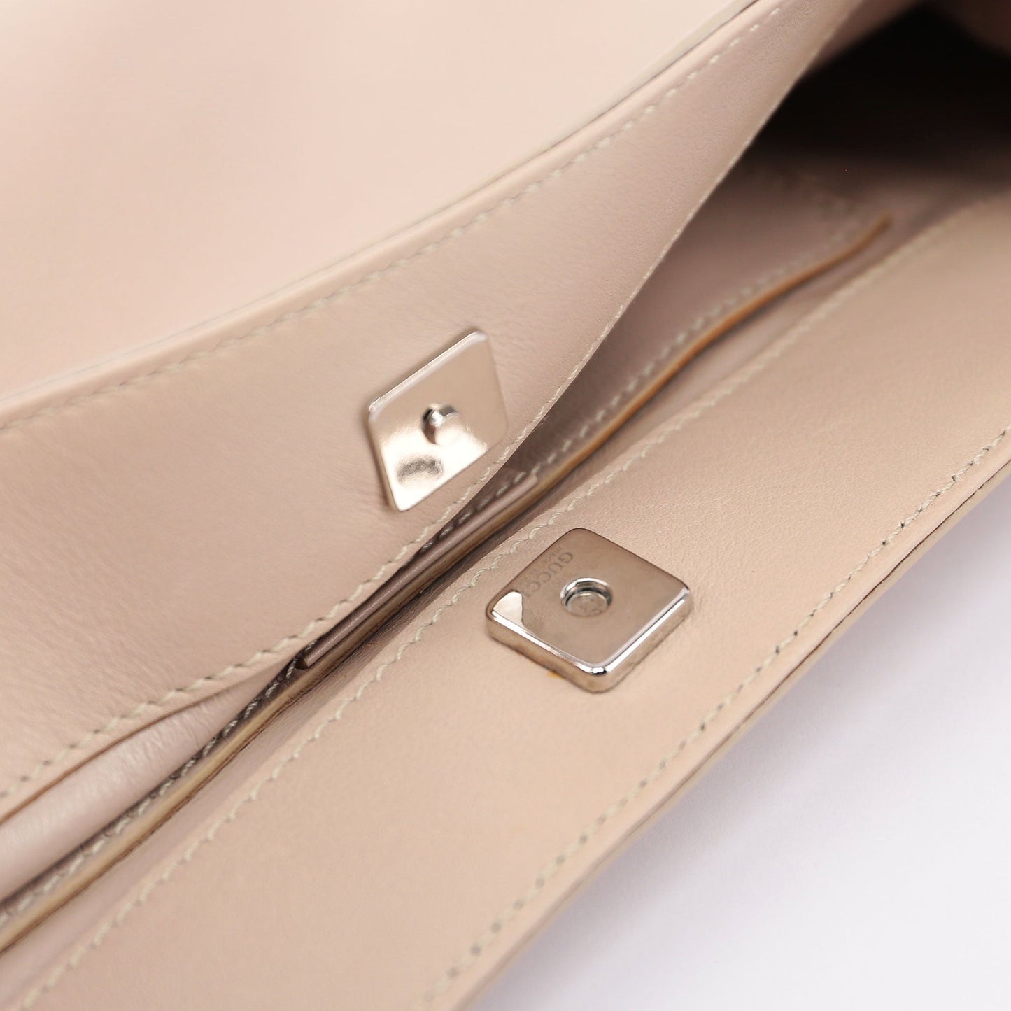 Beige Calfskin Shoulder Bag